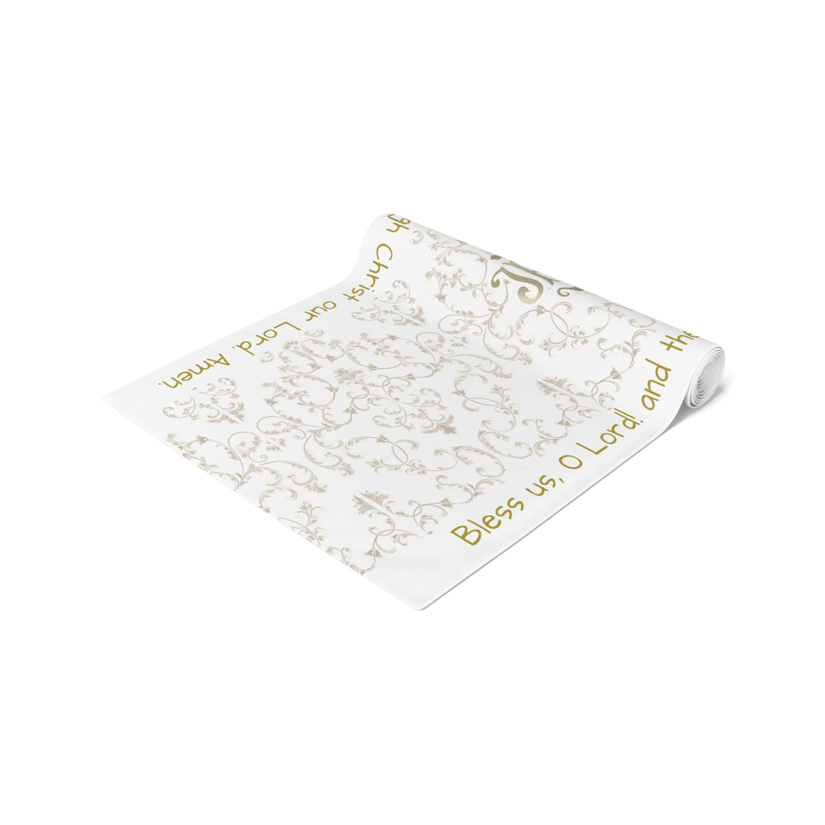 Bless us O Lord Table Runner in Cotton Twill or Poly