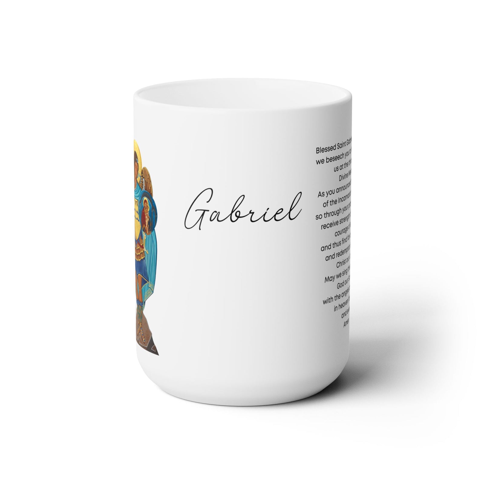 Archangel Gabriel Prayer Mug 15 oz