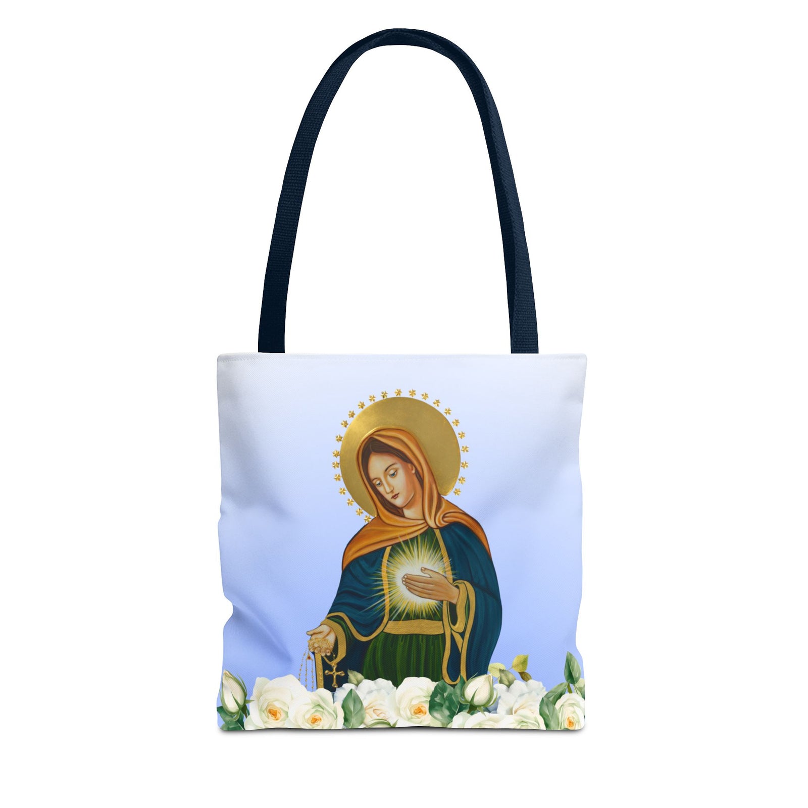 Flame of Love Tote Bag - Blue Floral