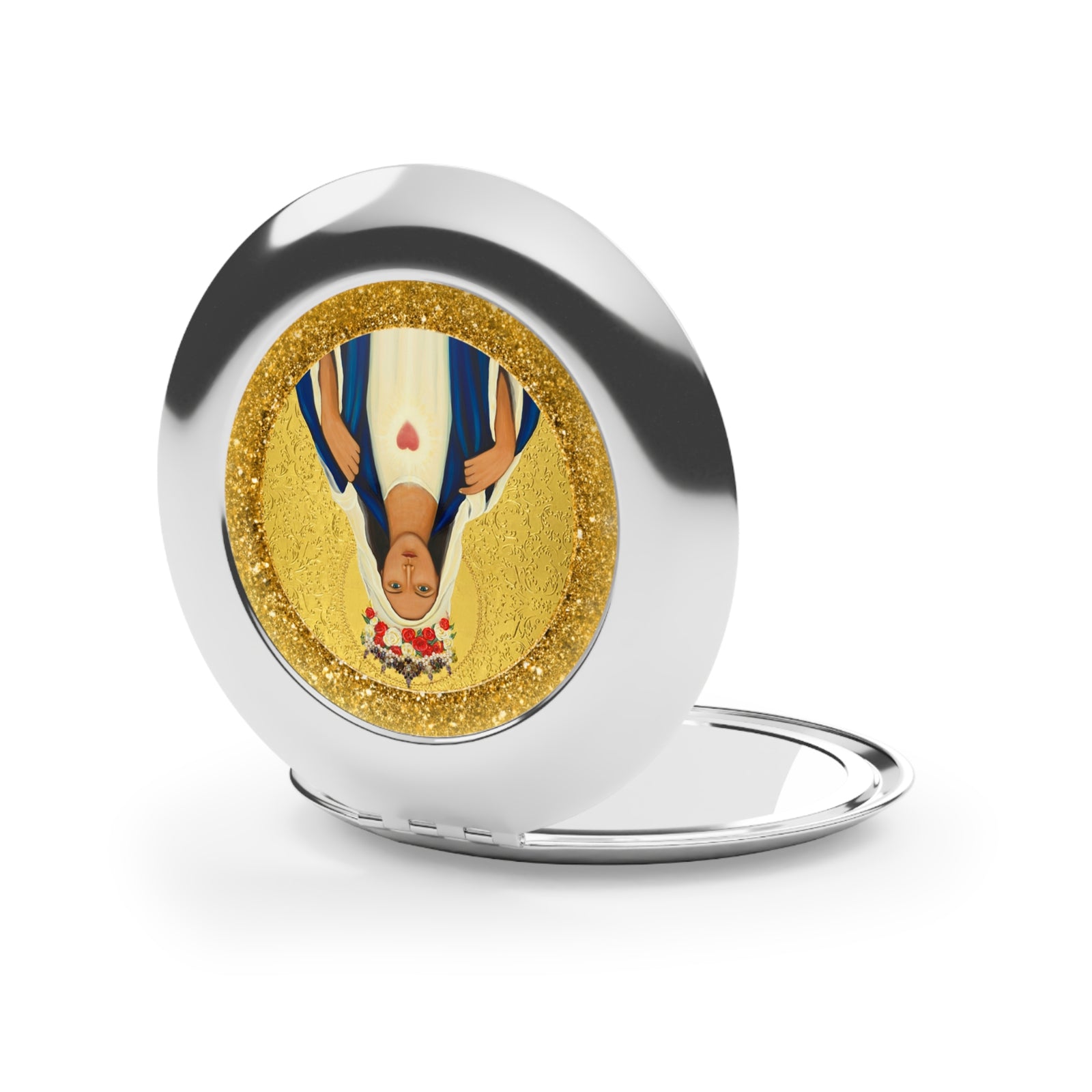 Immaculate Heart Compact Travel Mirror