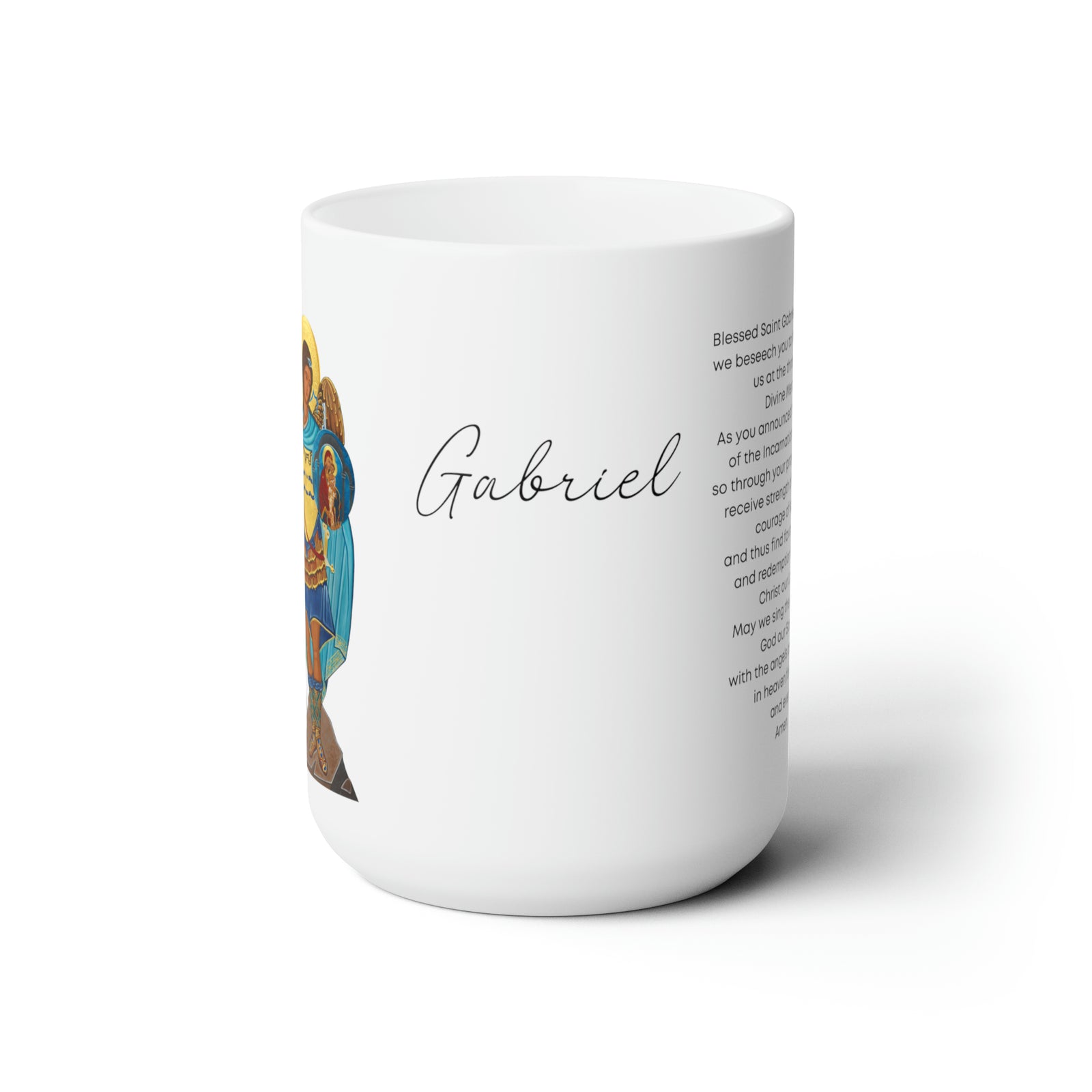Archangel Gabriel Prayer Mug 15 oz
