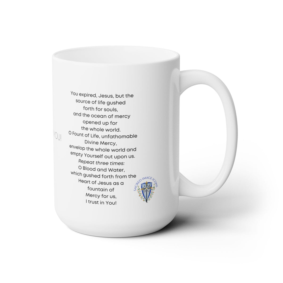 Divine Mercy  Prayer Mug 15oz