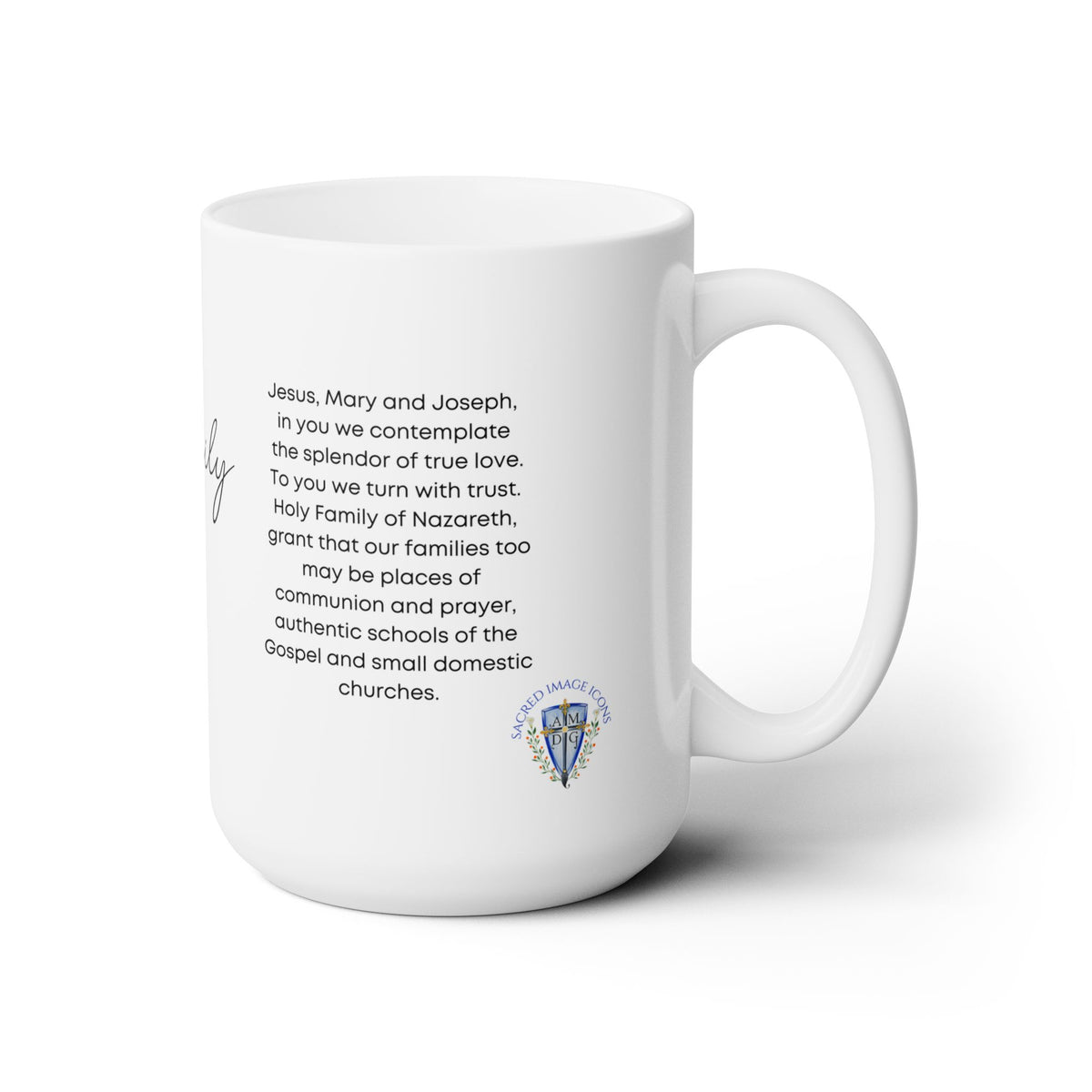 Holy Family Prayer Mug 15oz