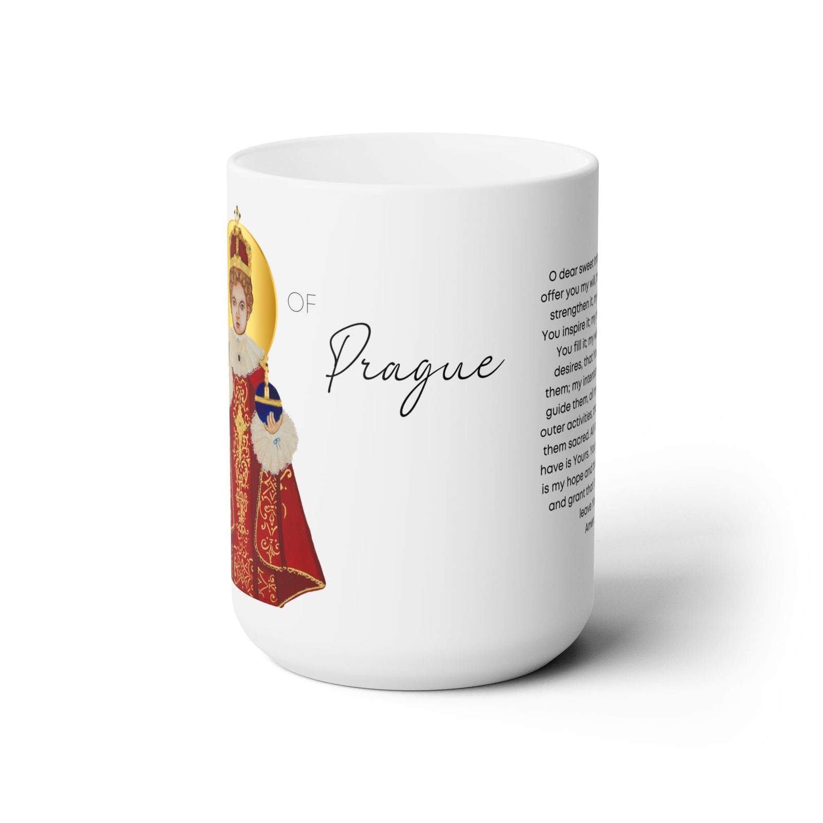 Infant of Prague Prayer Mug 15oz