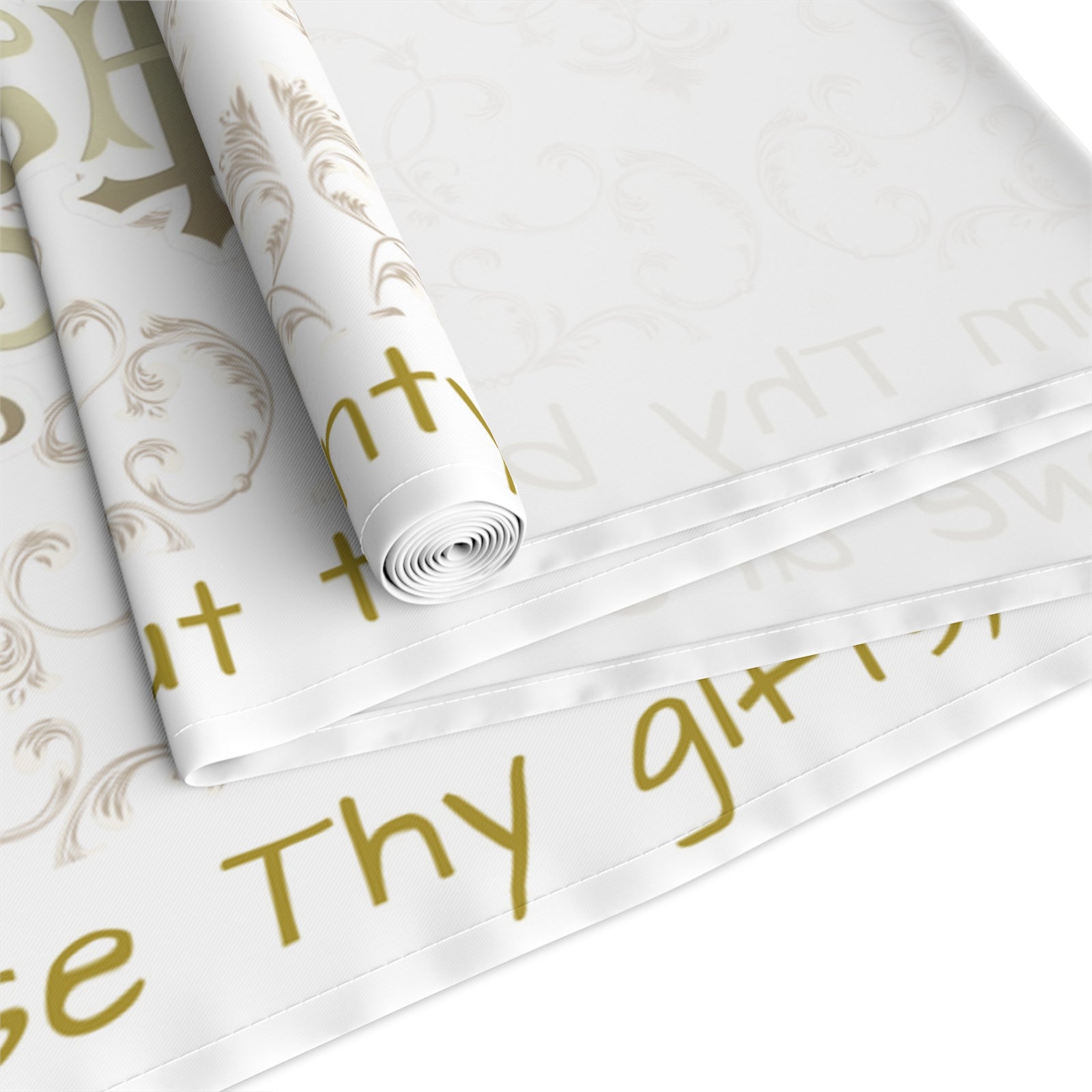 Bless us O Lord Table Runner in Cotton Twill or Poly