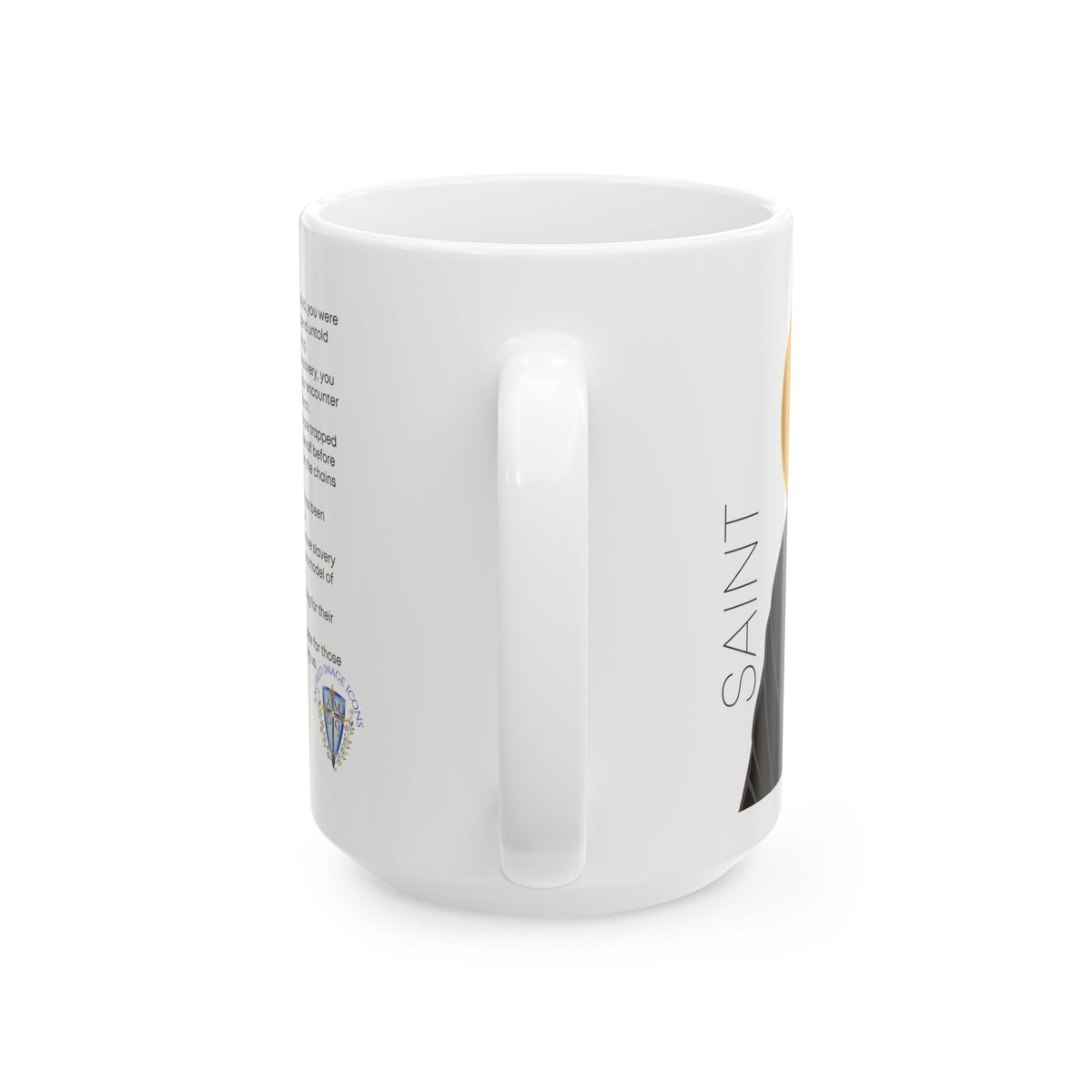 Saint Bakhita Ceramic Mug — Devotional Coffee Cup (15oz)
