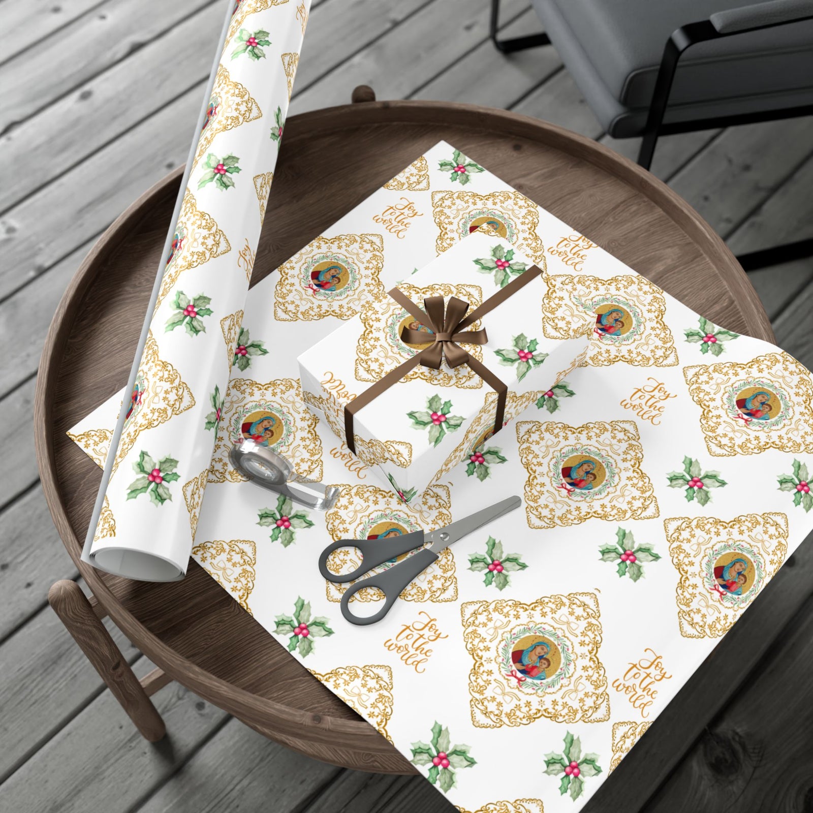 Christmas Wrapping Paper - Madonna and Child - Roll