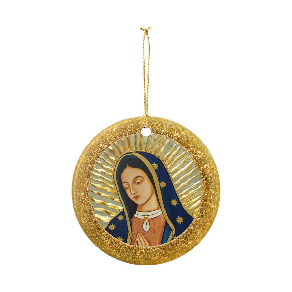 Our lady of Guadalupe Ceramic Christmas Ornament