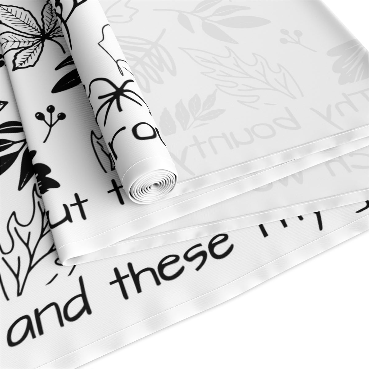 Bless Us O Lord and These Thy Gifts - Table Runner in Cotton or Poly