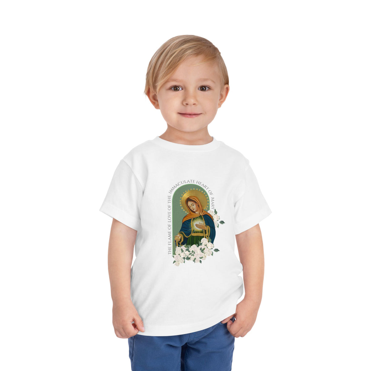 Toddler Tee Flame of Love Catholic Devotion