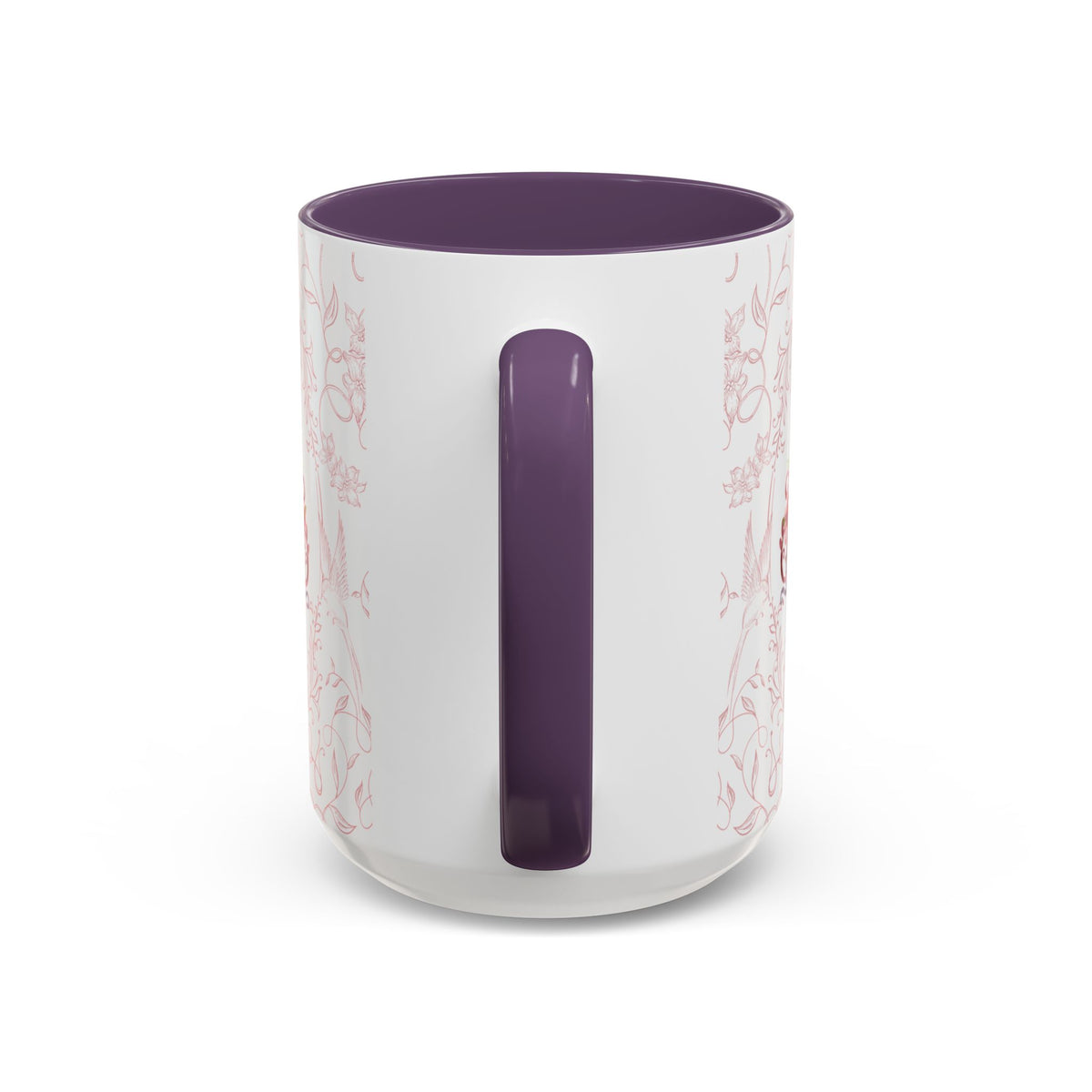 Ave Maria Pink Floral Prayer Coffee Mug