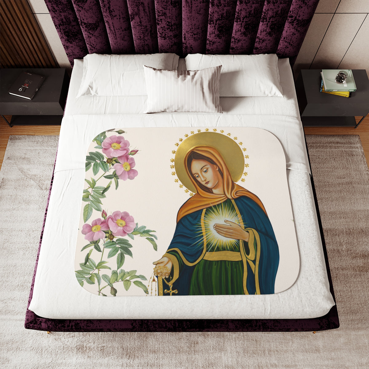 Flame of Love Sherpa Blanket