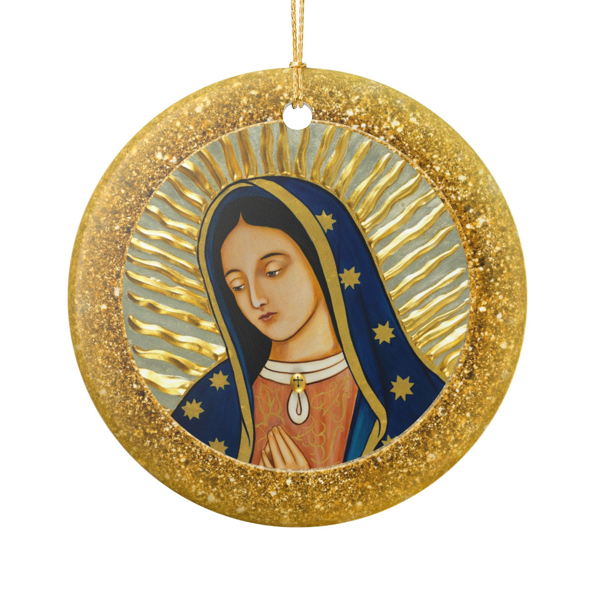 Our lady of Guadalupe Ceramic Christmas Ornament