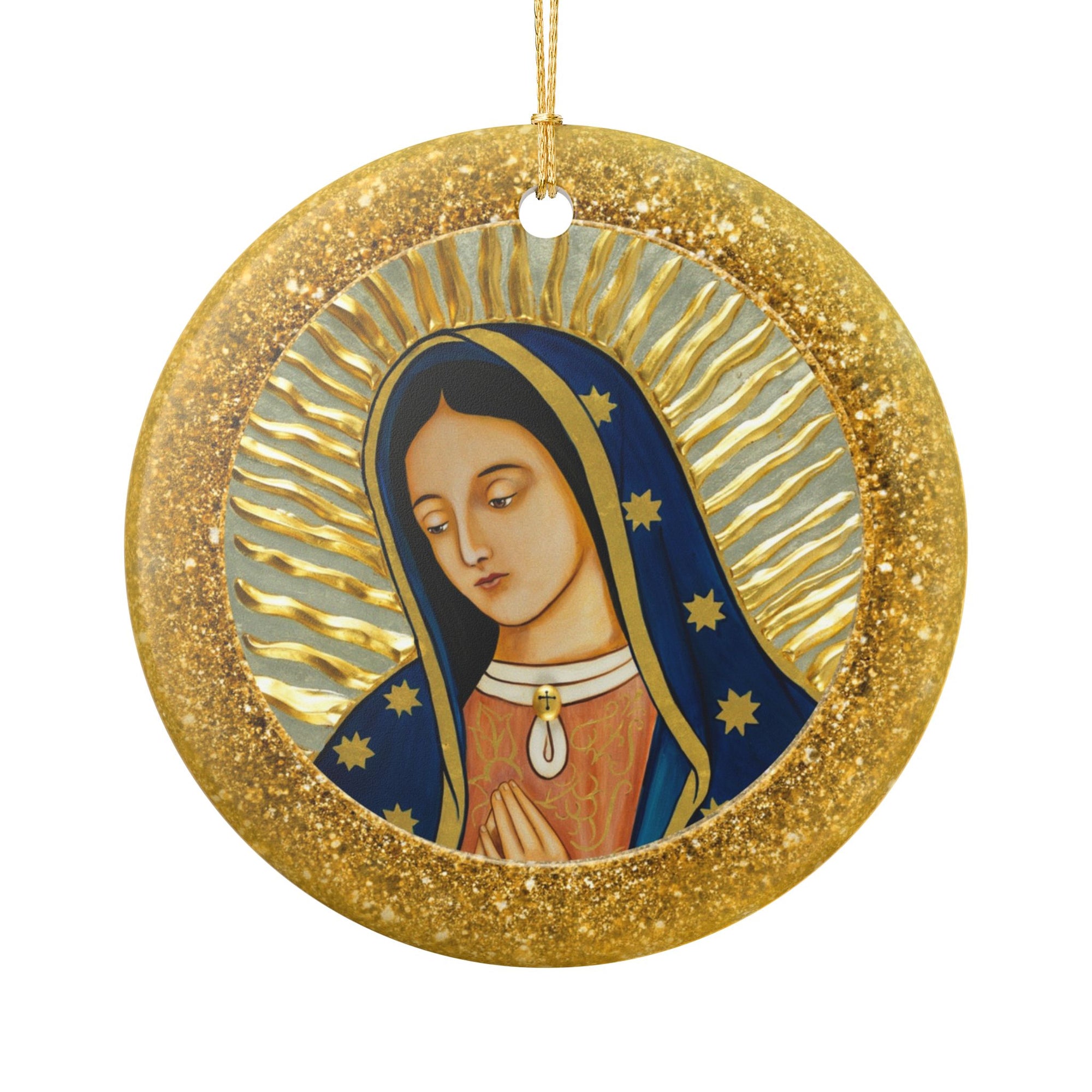 Our lady of Guadalupe Ceramic Christmas Ornament