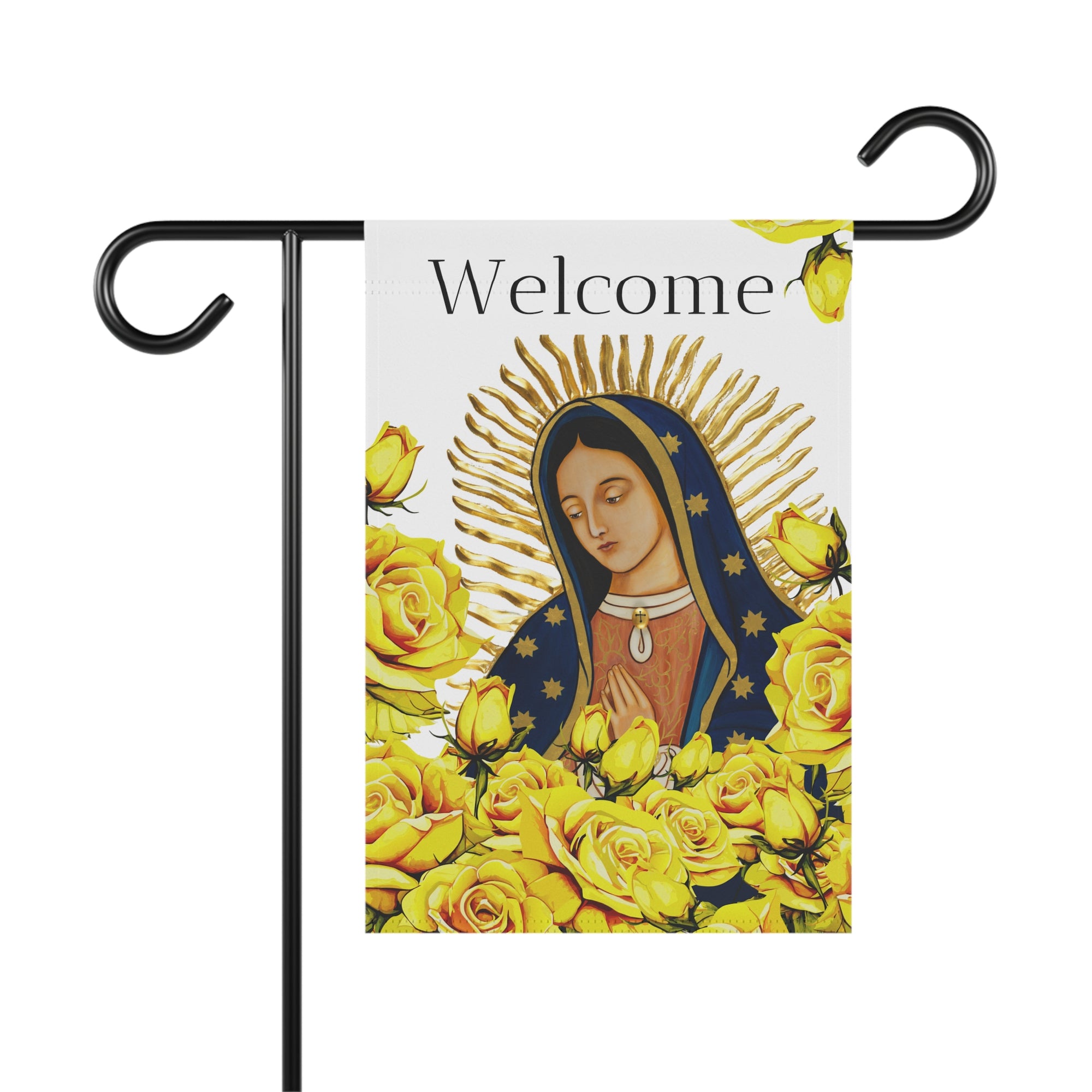 Our Lady of Guadalupe Yellow Rose Garden Flag