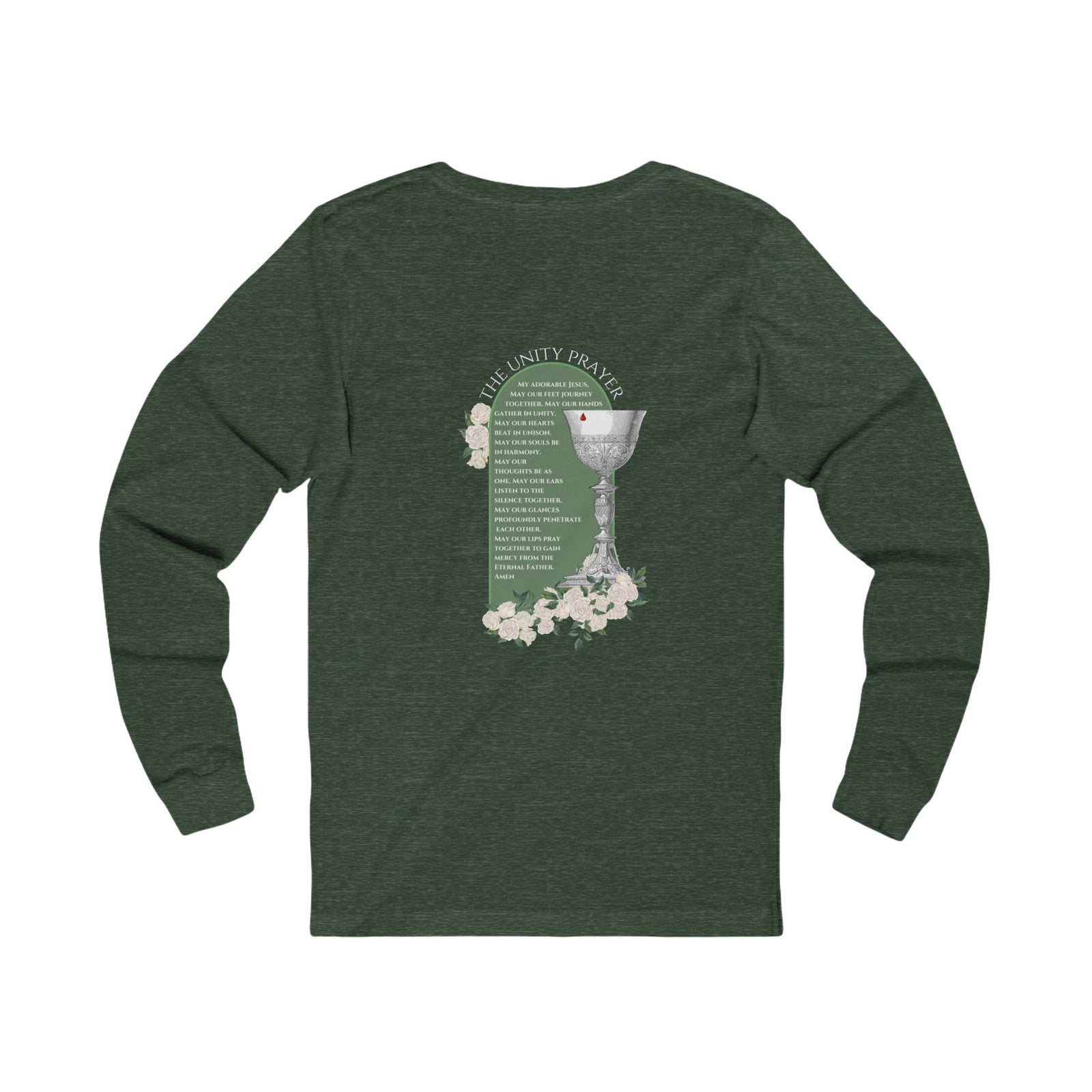 Flame of Love with The Unity Prayer Long Sleeve Unizex Tee