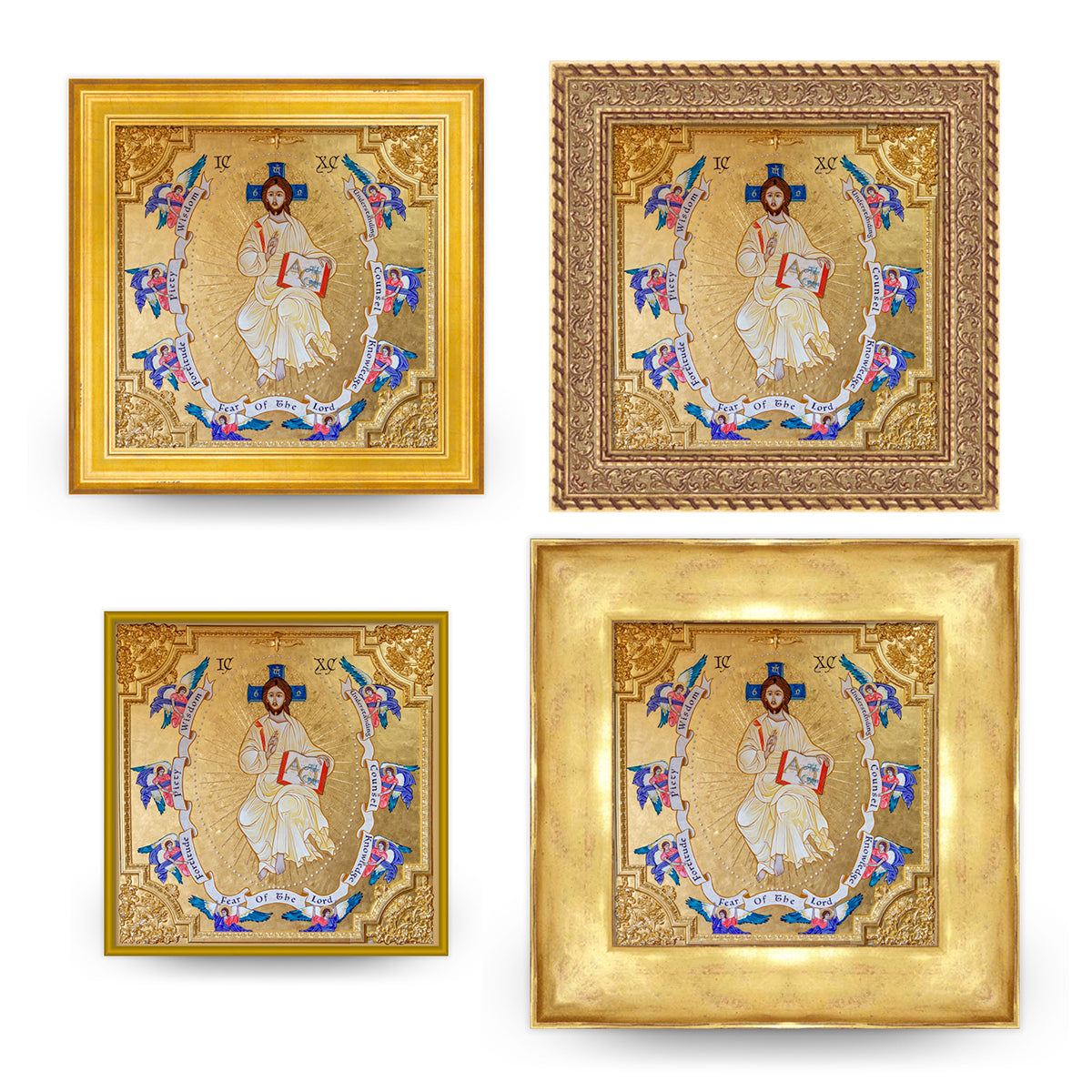 Jesus with the Gifts of the Holy Spirit Framed Metallic Print - Limited Edition