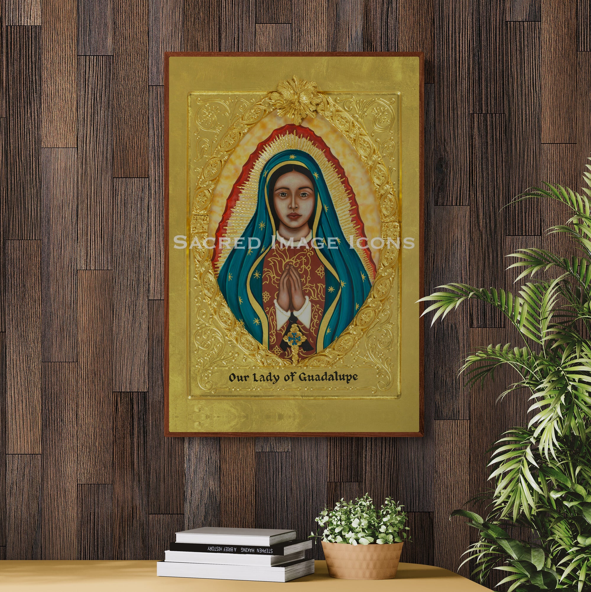 Our Lady of Guadalupe Golden Icon Print