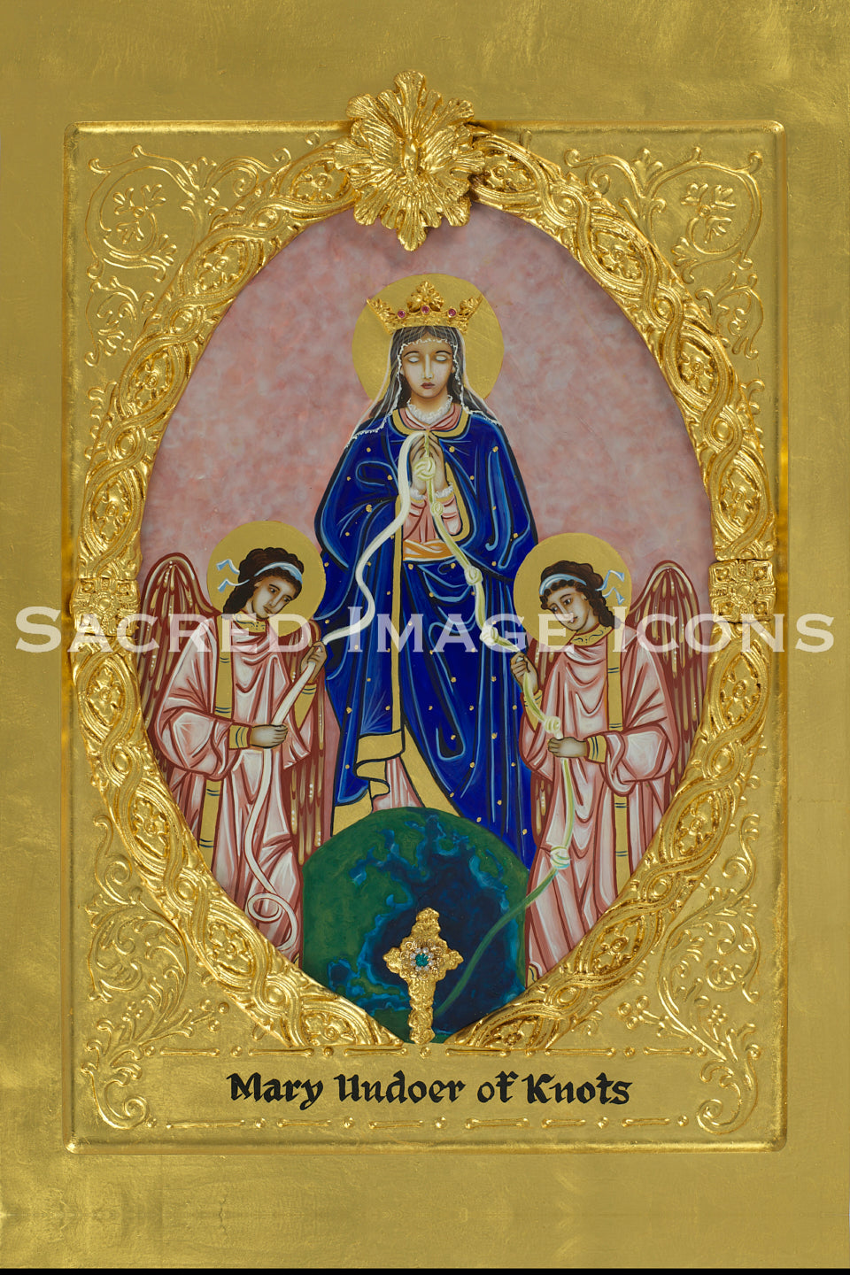 Our Lady Undoer of Knots Golden Icon Print