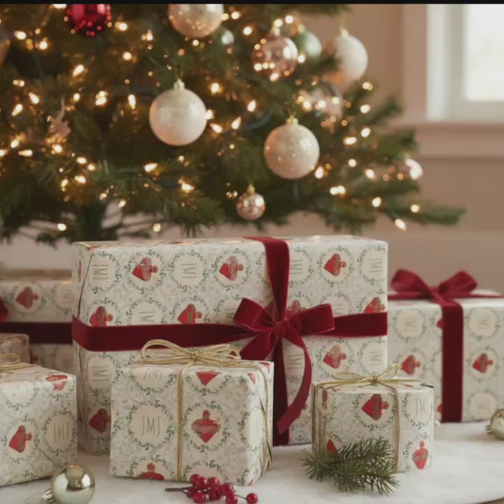 Gift Wrapping Paper - J.M.J. Sacred, Chaste and Immaculate Hearts - Roll