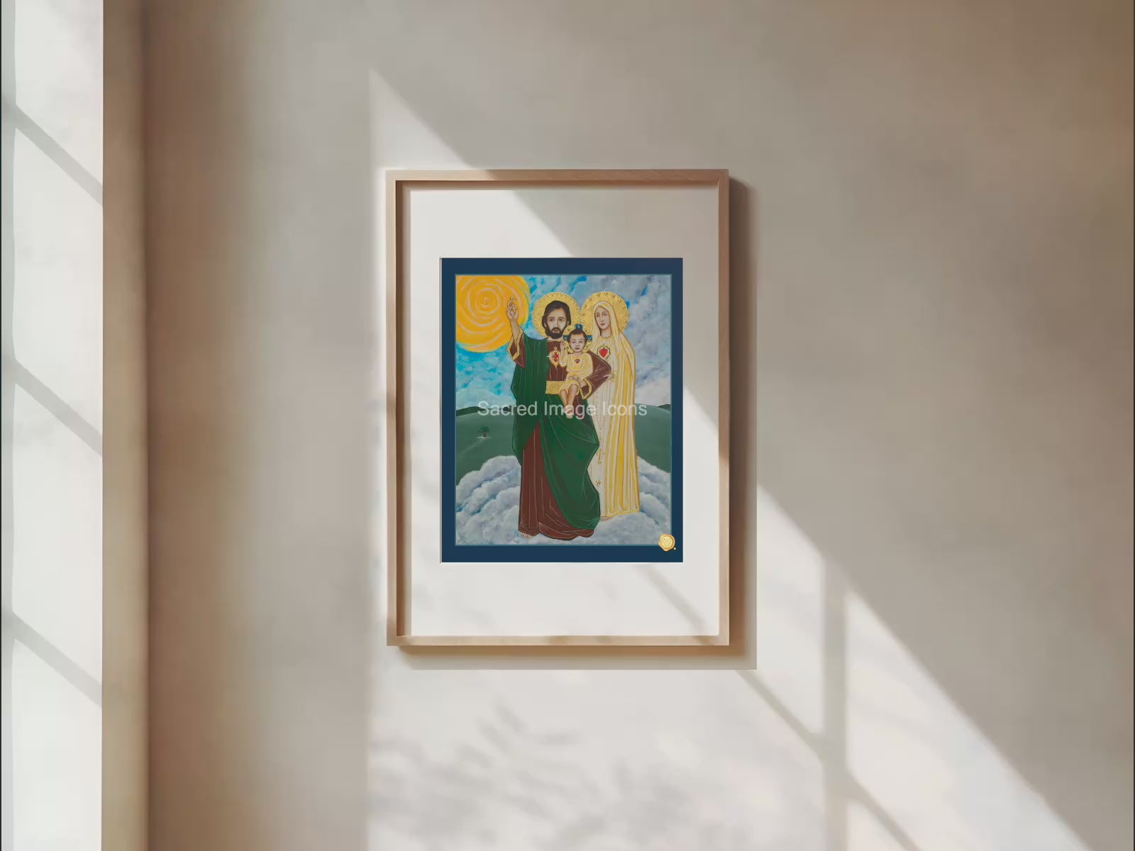 The Holy Family 3 Icon Print