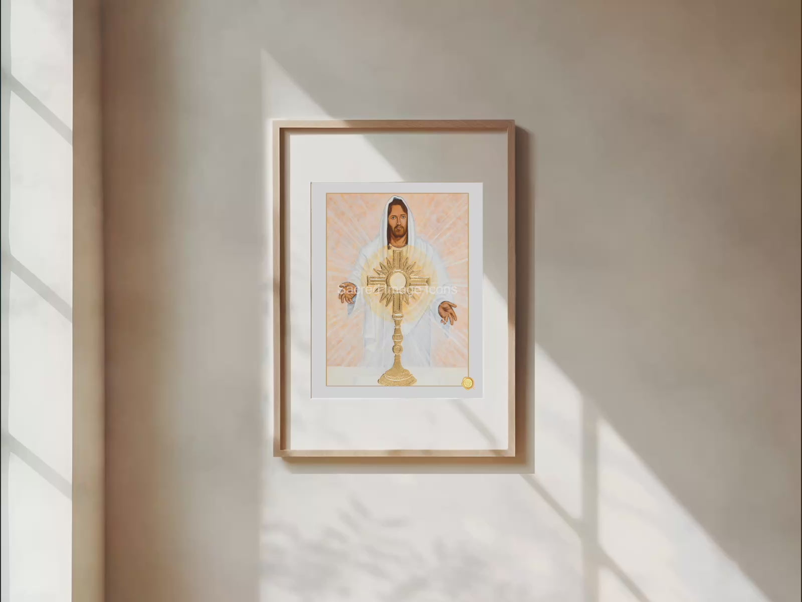 Jesus in the Eucharist Icon Print