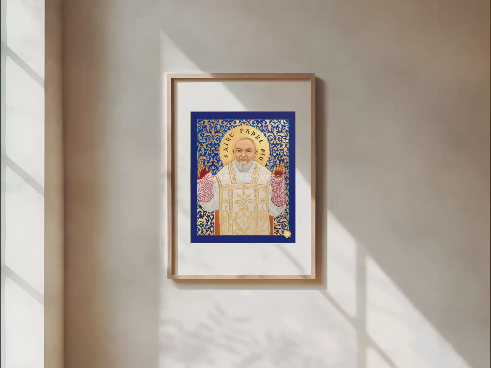 Saint Padre Pio Icon Print