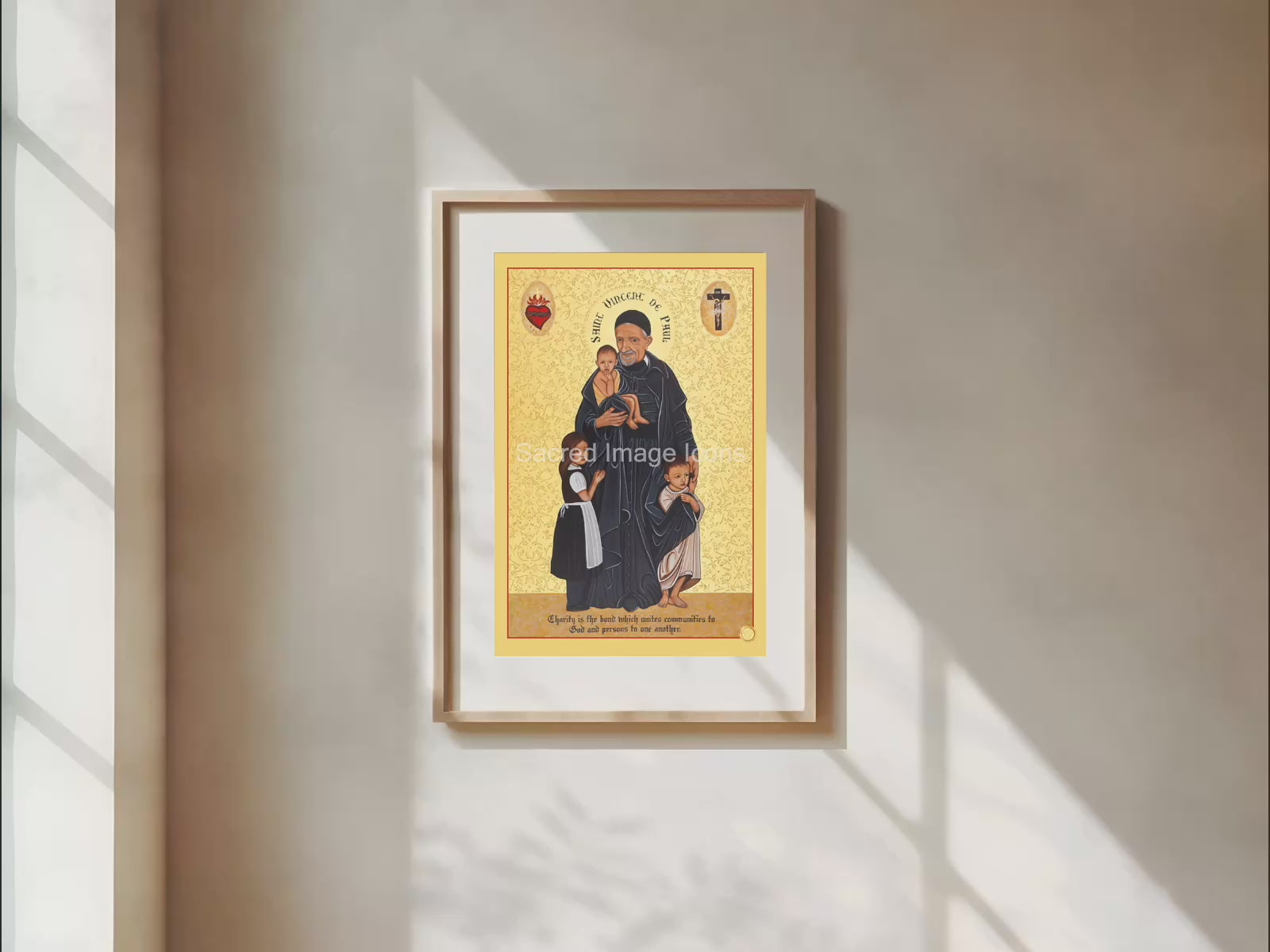 Saint Vincent de Paul Icon Print
