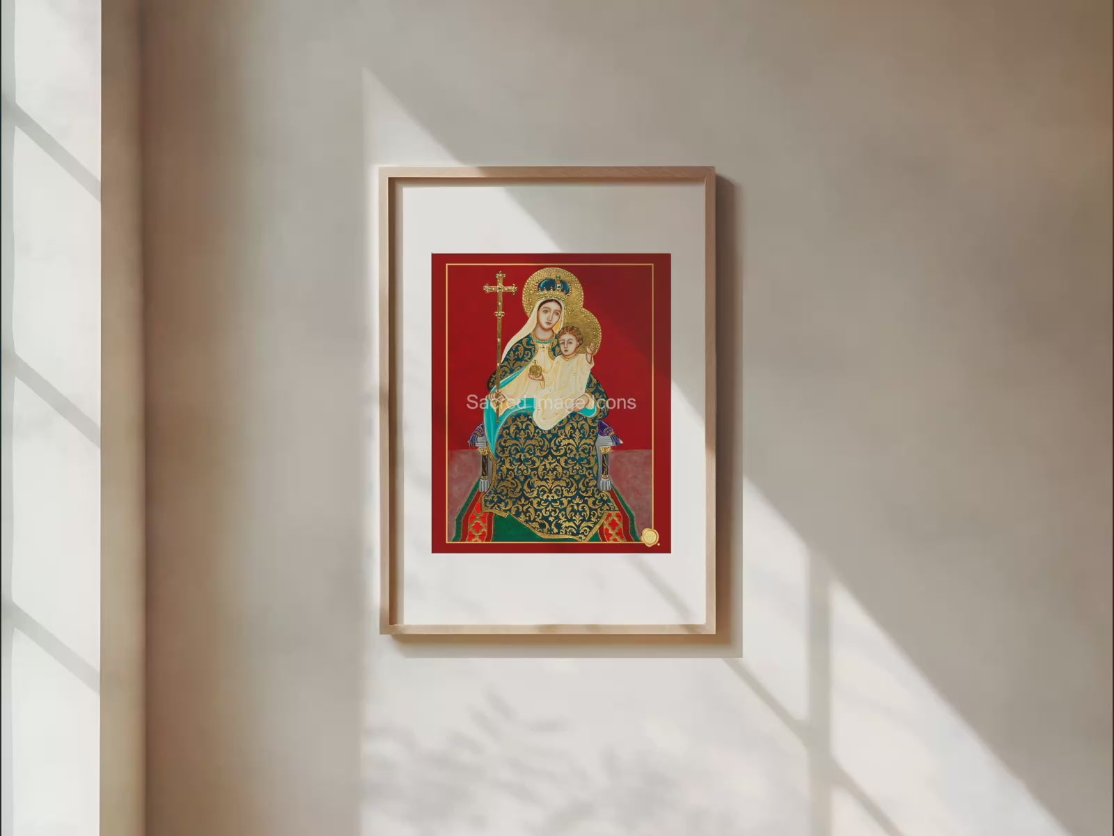 Our Lady Seat of Wisdom Icon Print