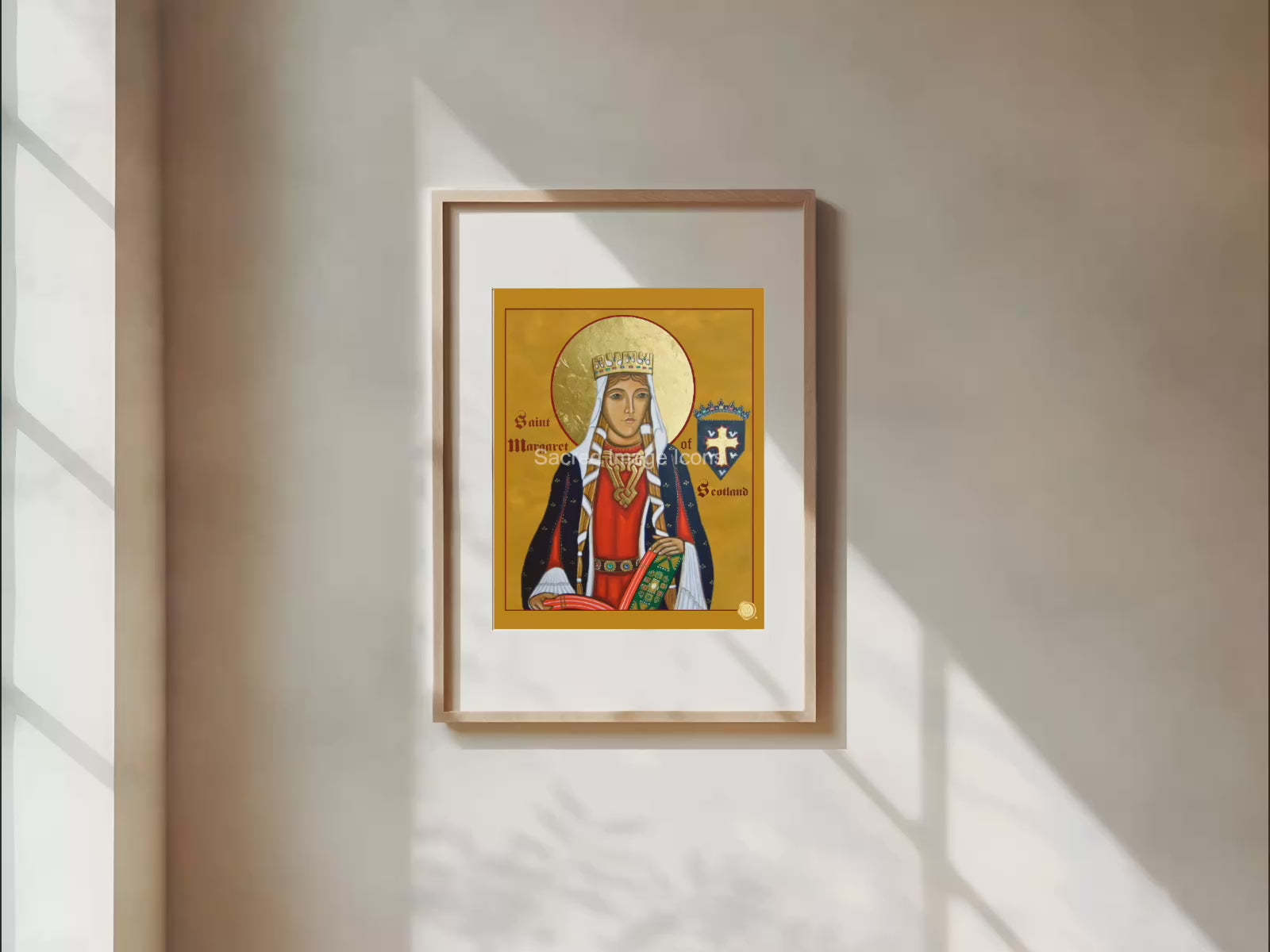 Saint Margaret of Scotland Icon Print