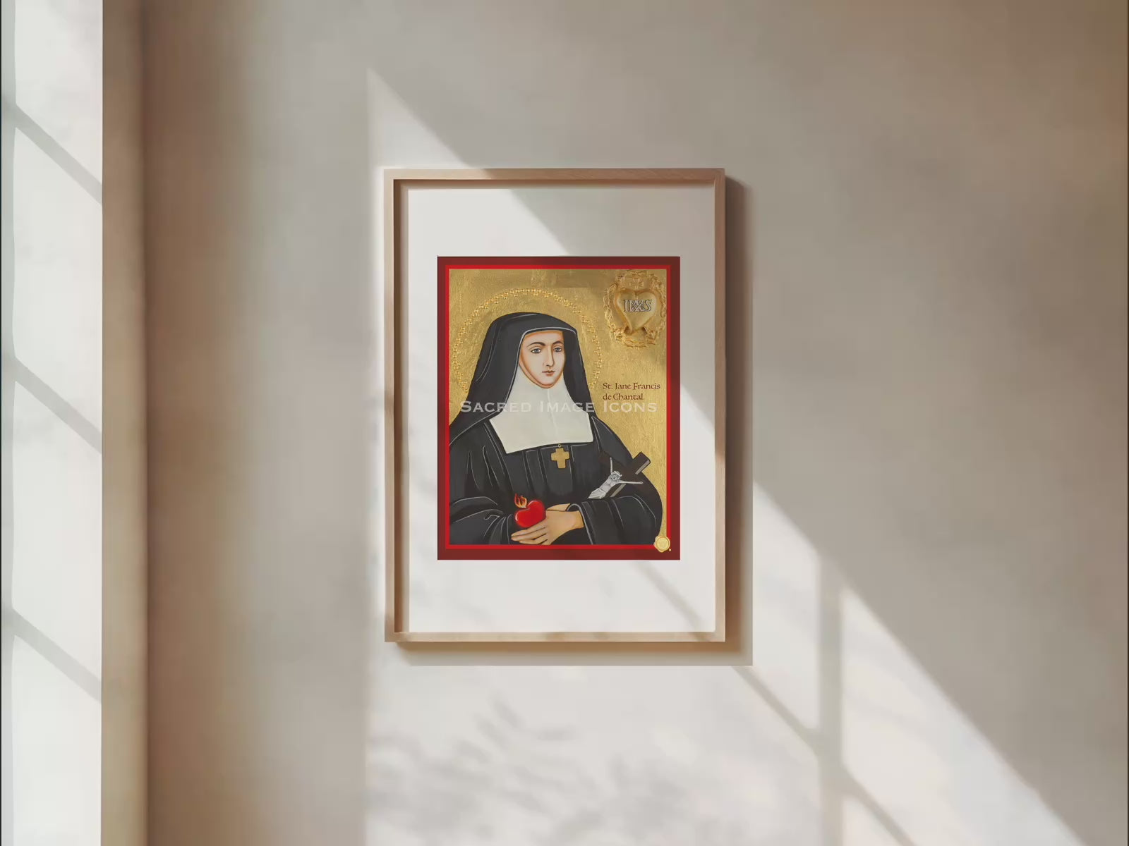 Saint Jane Frances de Chantal Icon Print