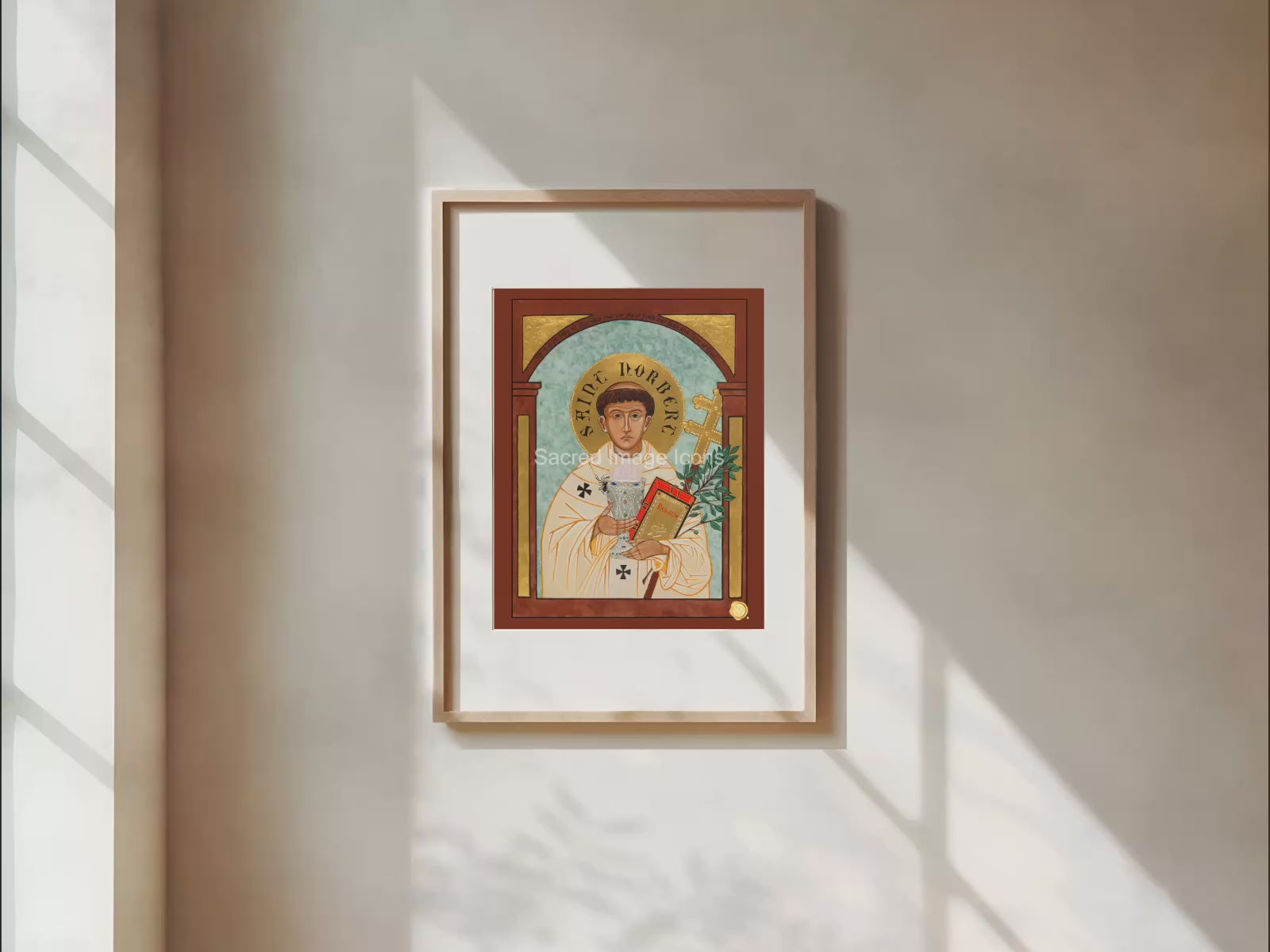 Saint Norbert Icon Print
