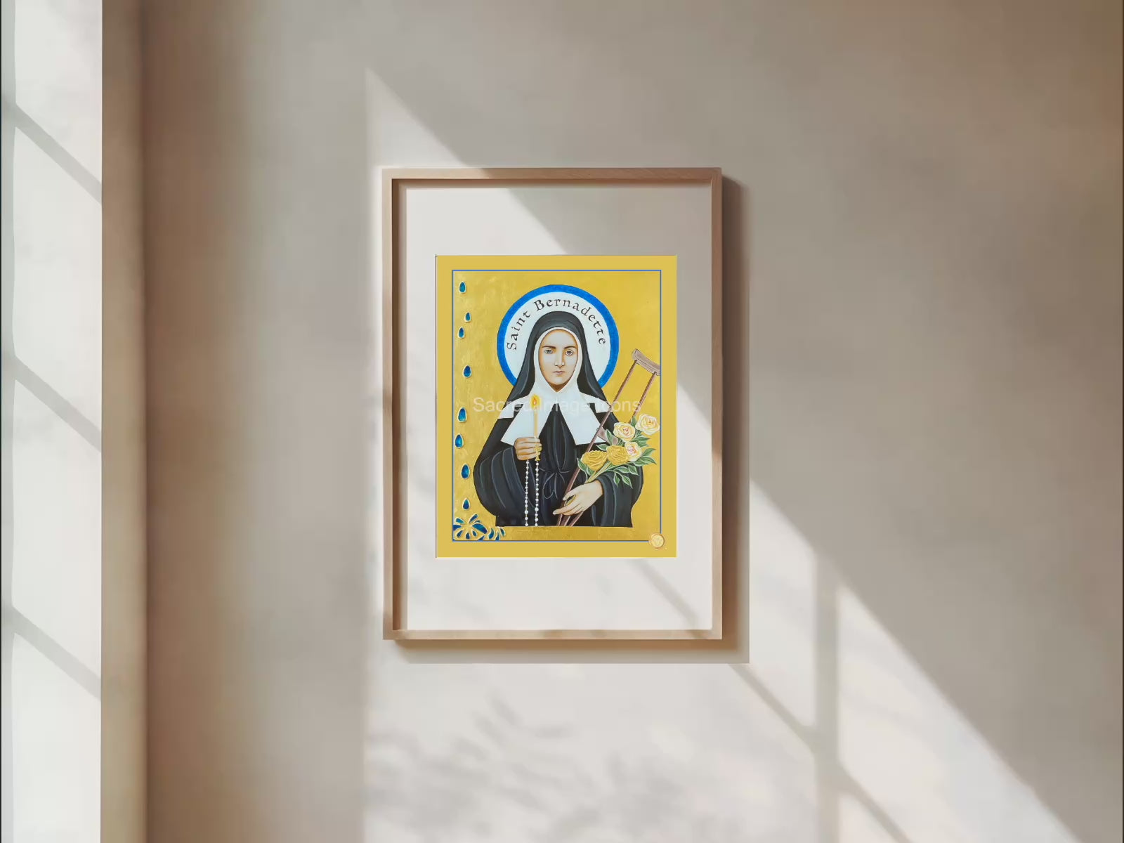 Saint Bernadette Icon Print