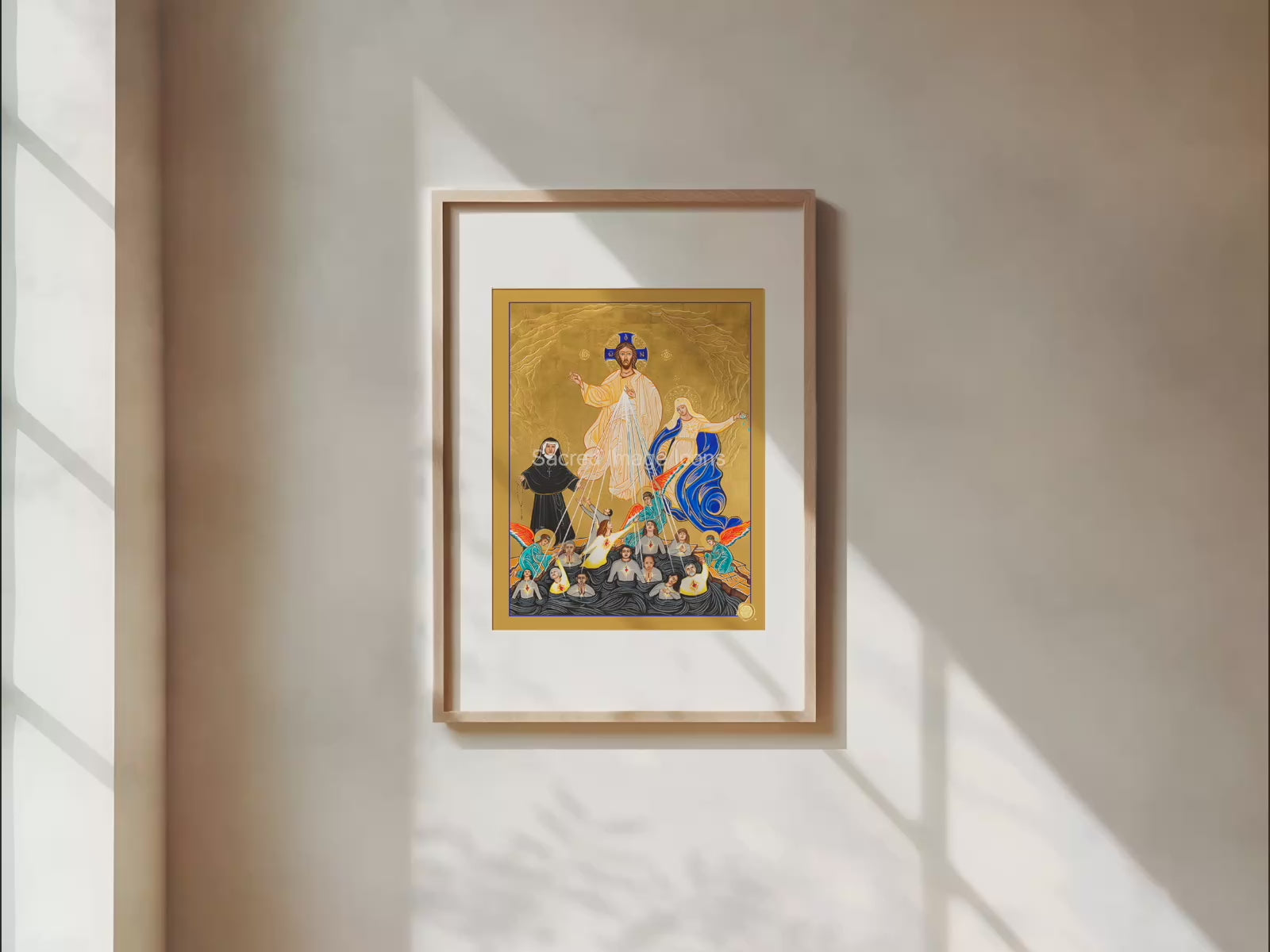 Christ and Purgatory Icon Print