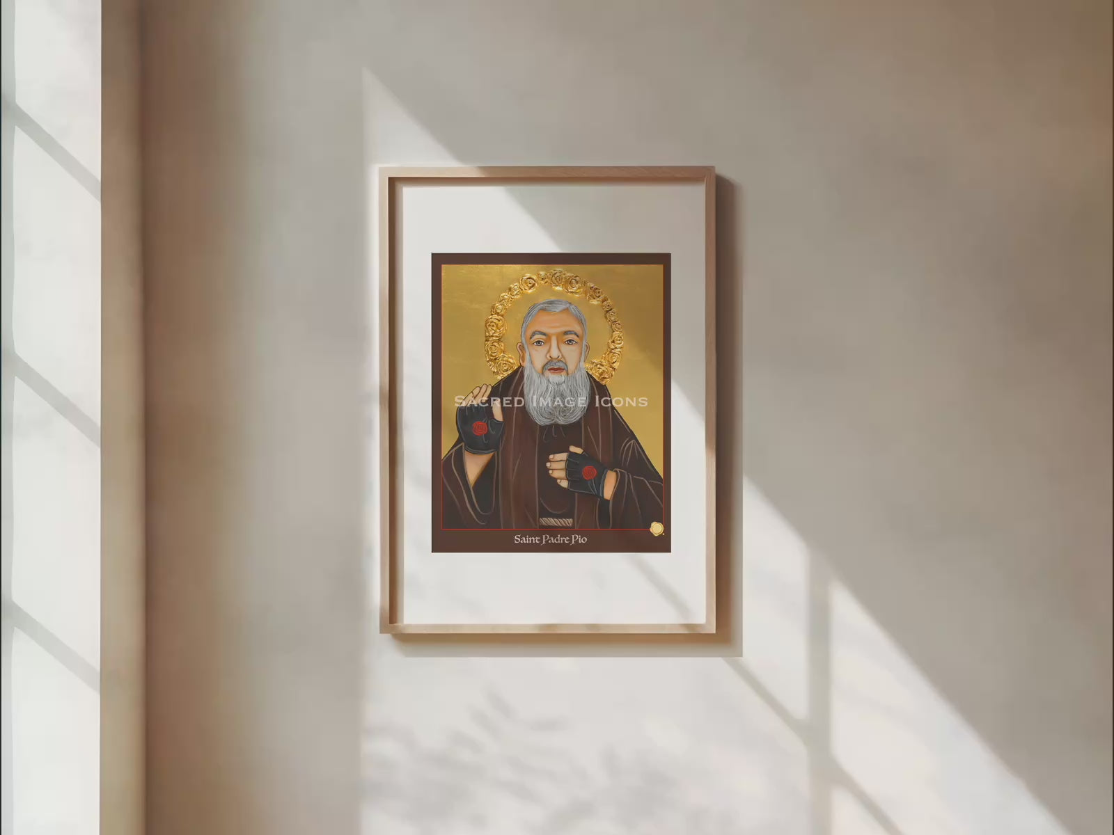 Saint Padre Pio Icon Print