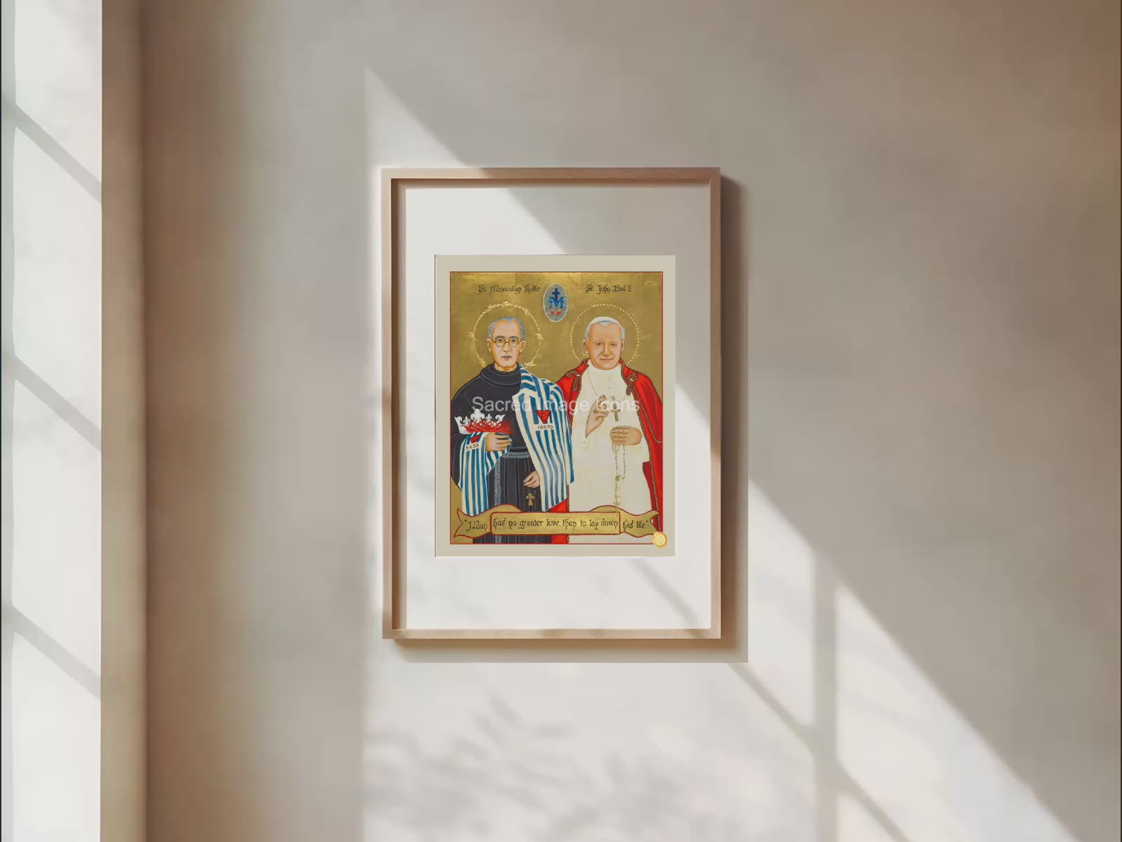 Saint Maximilian & Saint John Paul II Icon Print
