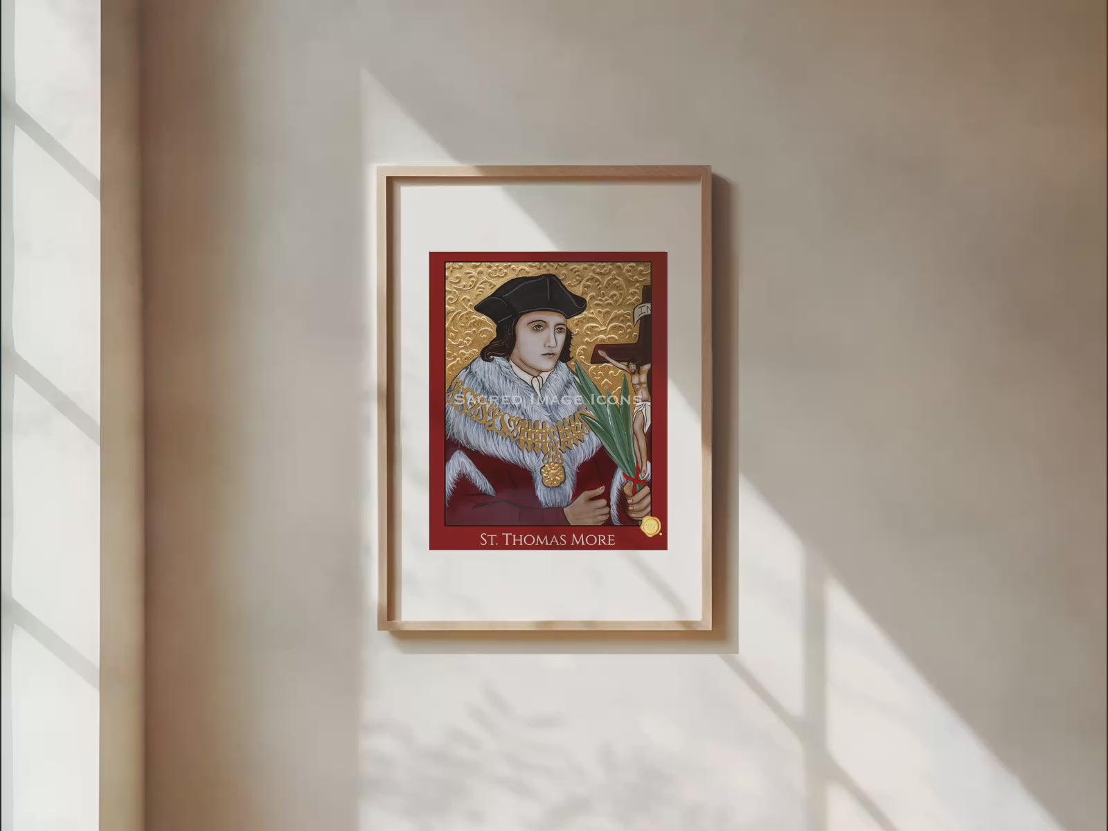 Saint Thomas More Icon Print