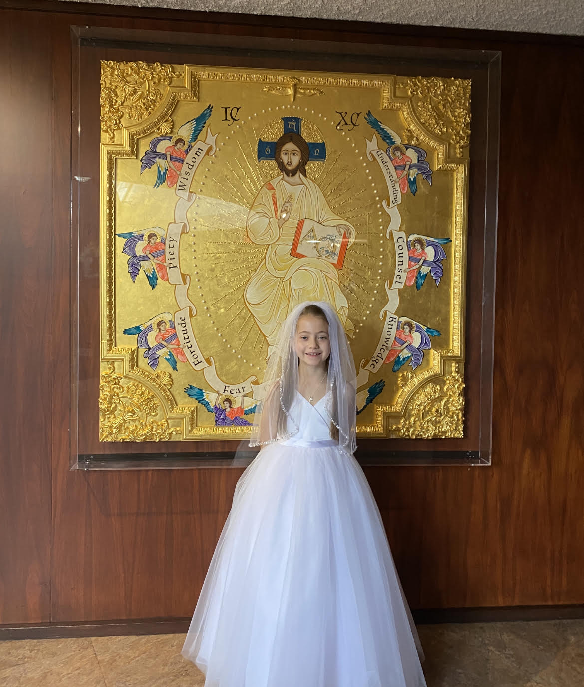 Jesus with the Gifts of the Holy Spirit Framed Metallic Print - Limited Edition