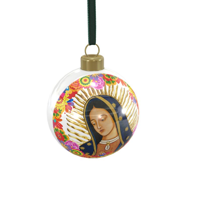 Our Lady of Guadalupe Bone China Christmas Tree Ornament