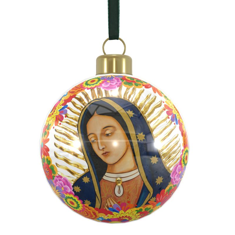 Our Lady of Guadalupe Bone China Christmas Tree Ornament