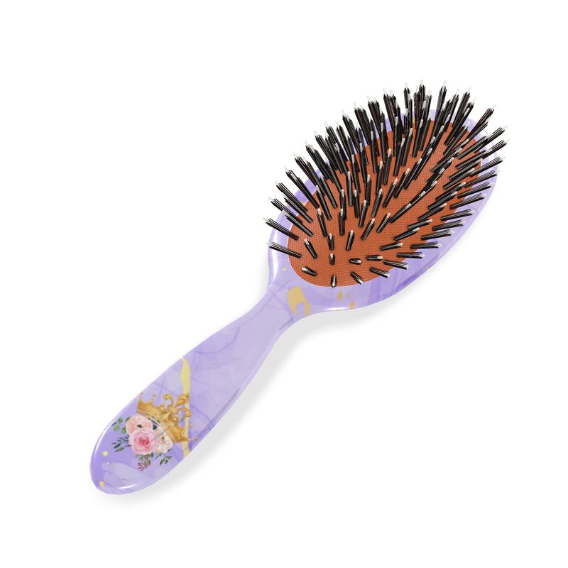 Our Lady Undoer of Knots Dual-Bristle Detangling Hairbrush - Purple