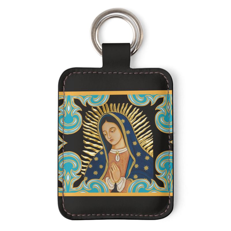 Our Lady of Guadalupe Genuine Leather Keyring