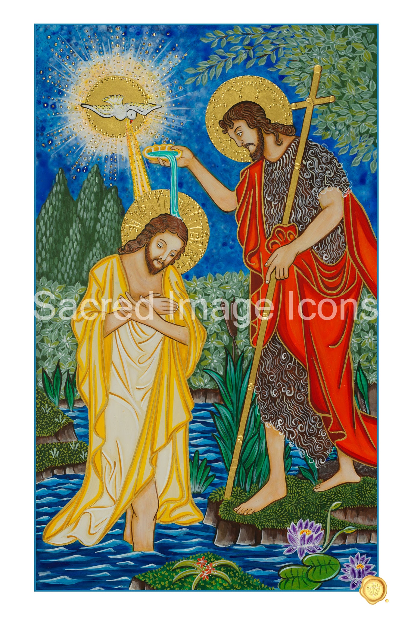 Baptism of Jesus Icon Print
