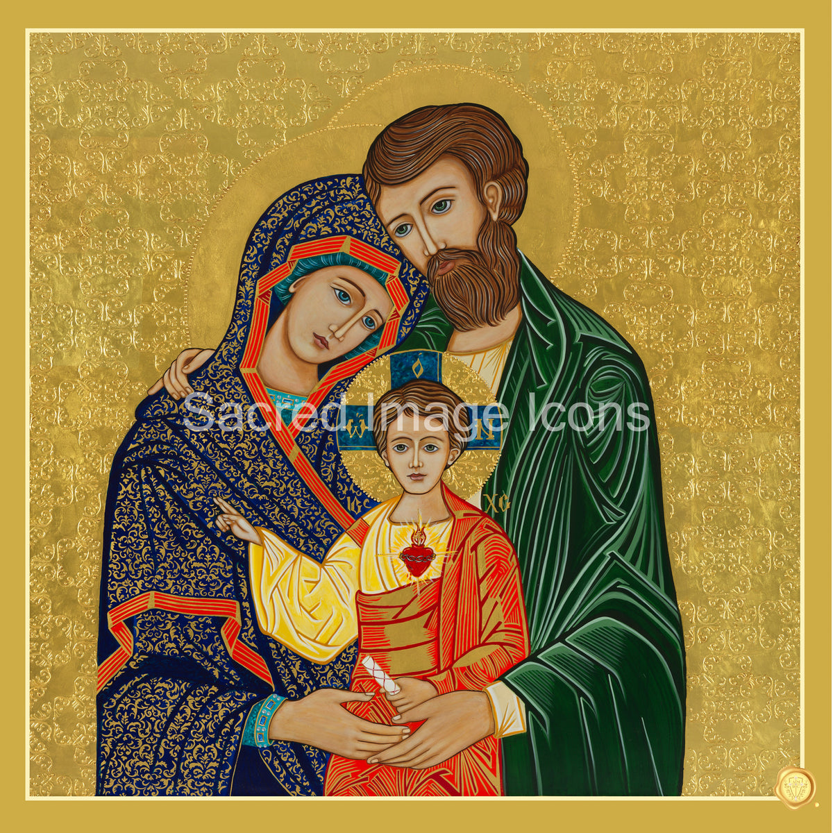 The Holy Family 1 Icon Print and Framed Print