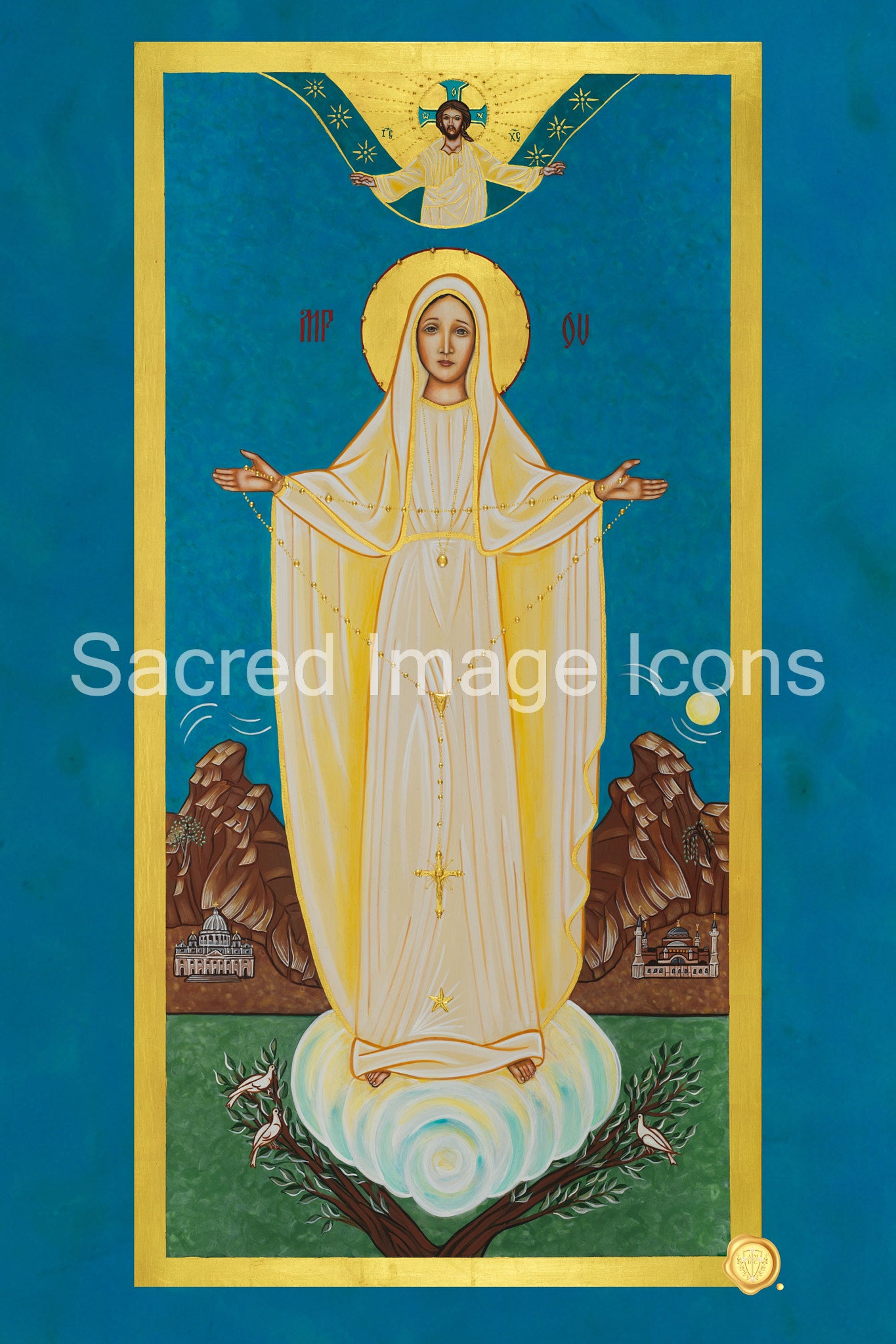 Our Lady of Fatima Byzantine Icon Print