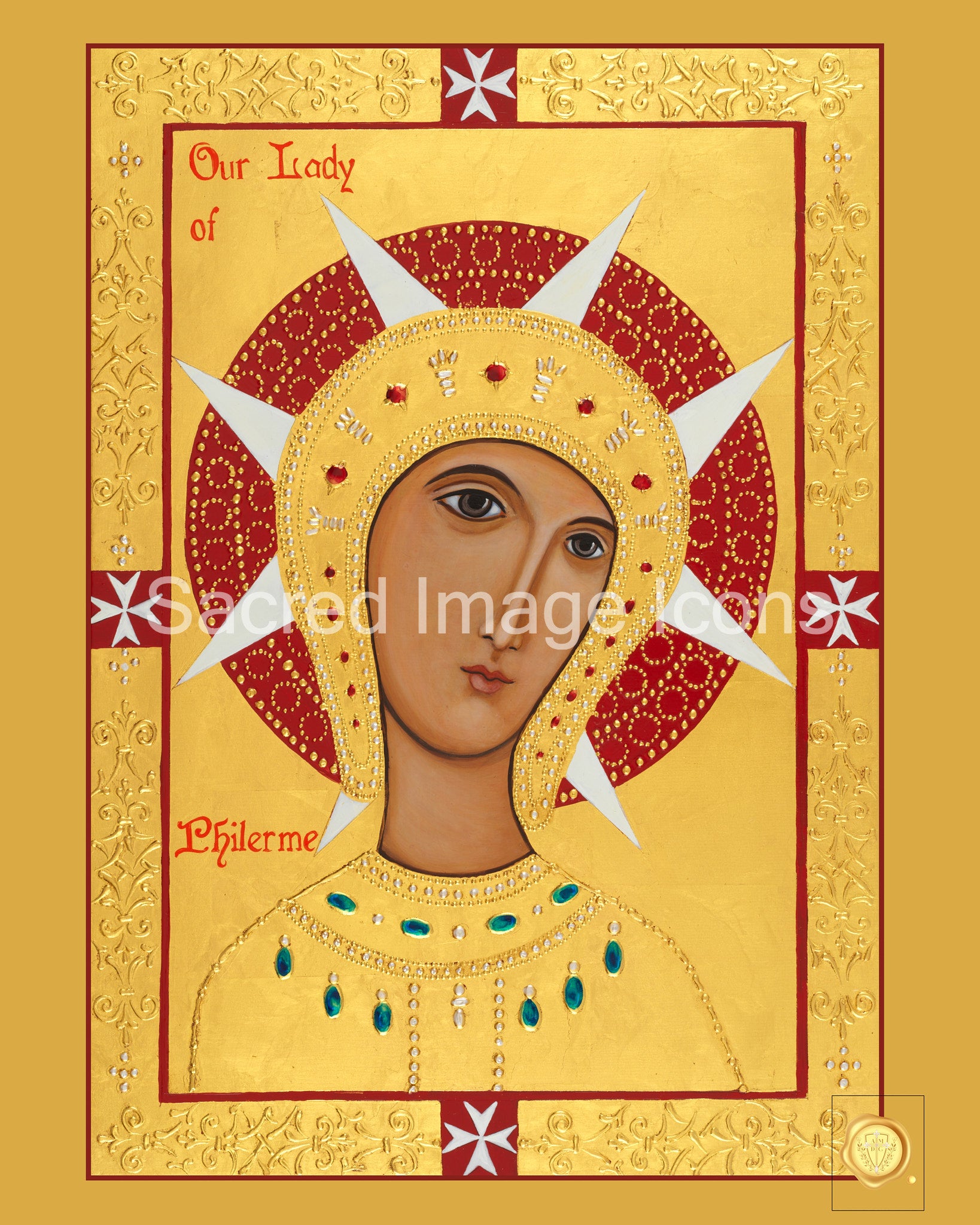 Our Lady of Philerme Icon Print