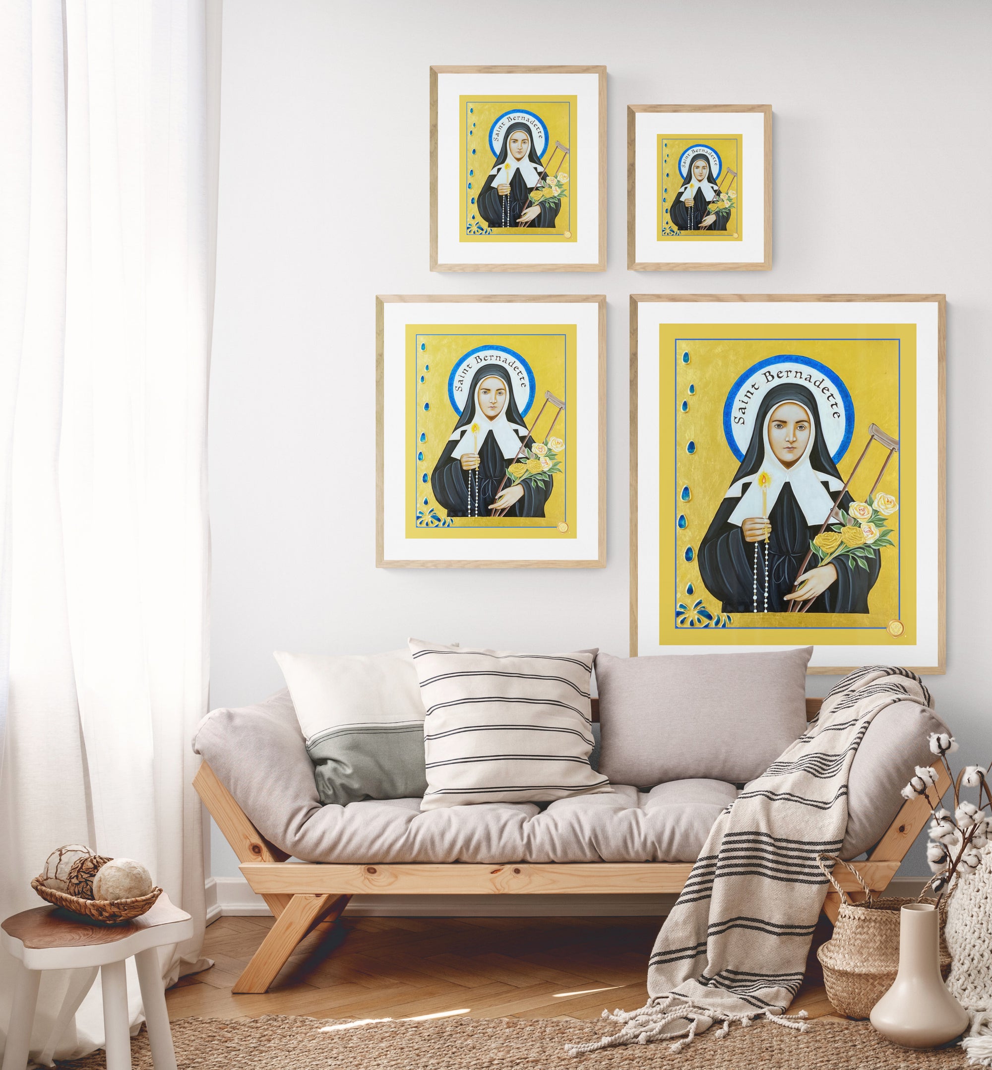 Saint Bernadette Icon Print