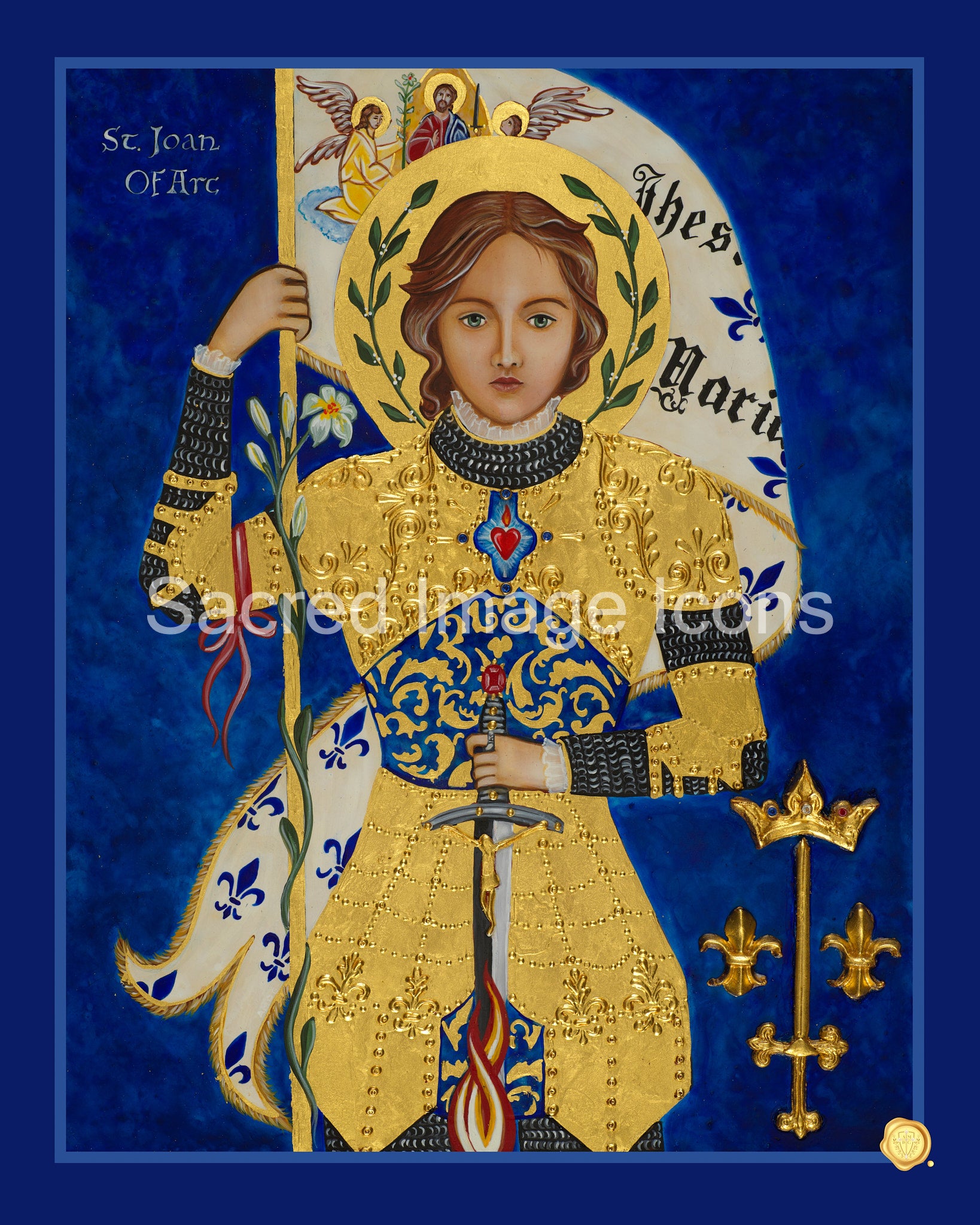 Saint Joan of Arc Icon Print