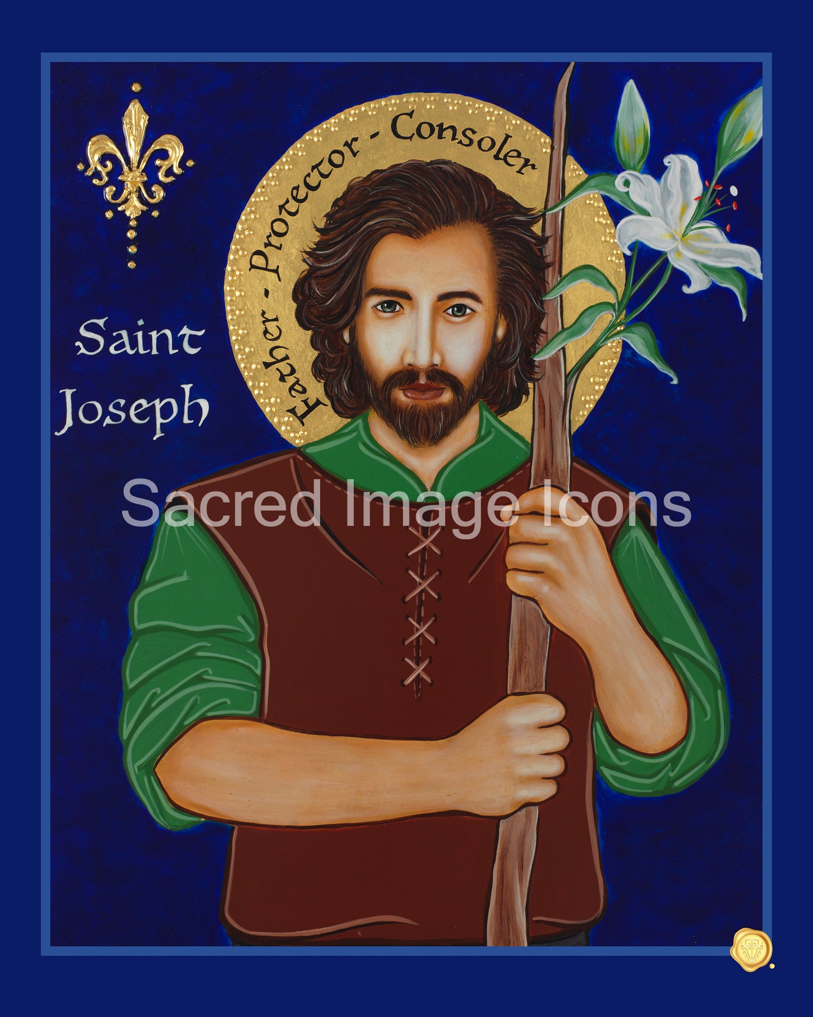 Saint Joseph Icon Print