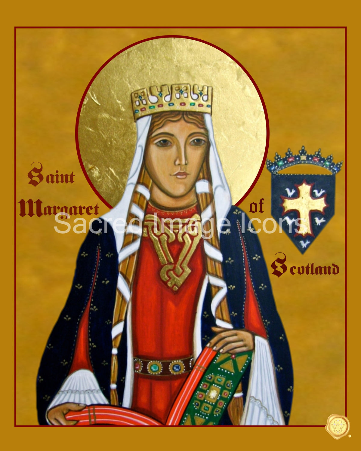 Saint Margaret of Scotland Icon Print Sacred Image Icons